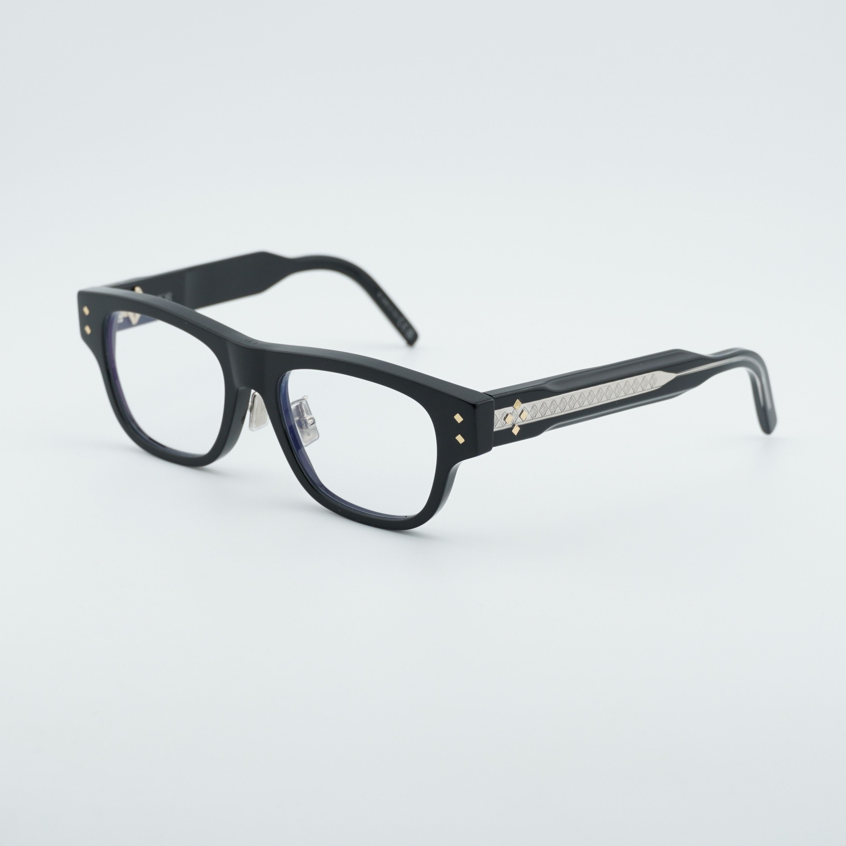 Dior Dior CD DIAMONDO S10F 10BB Eyeglasses Black 53mm Square Fram Size ONE SIZE - 7 Thumbnail
