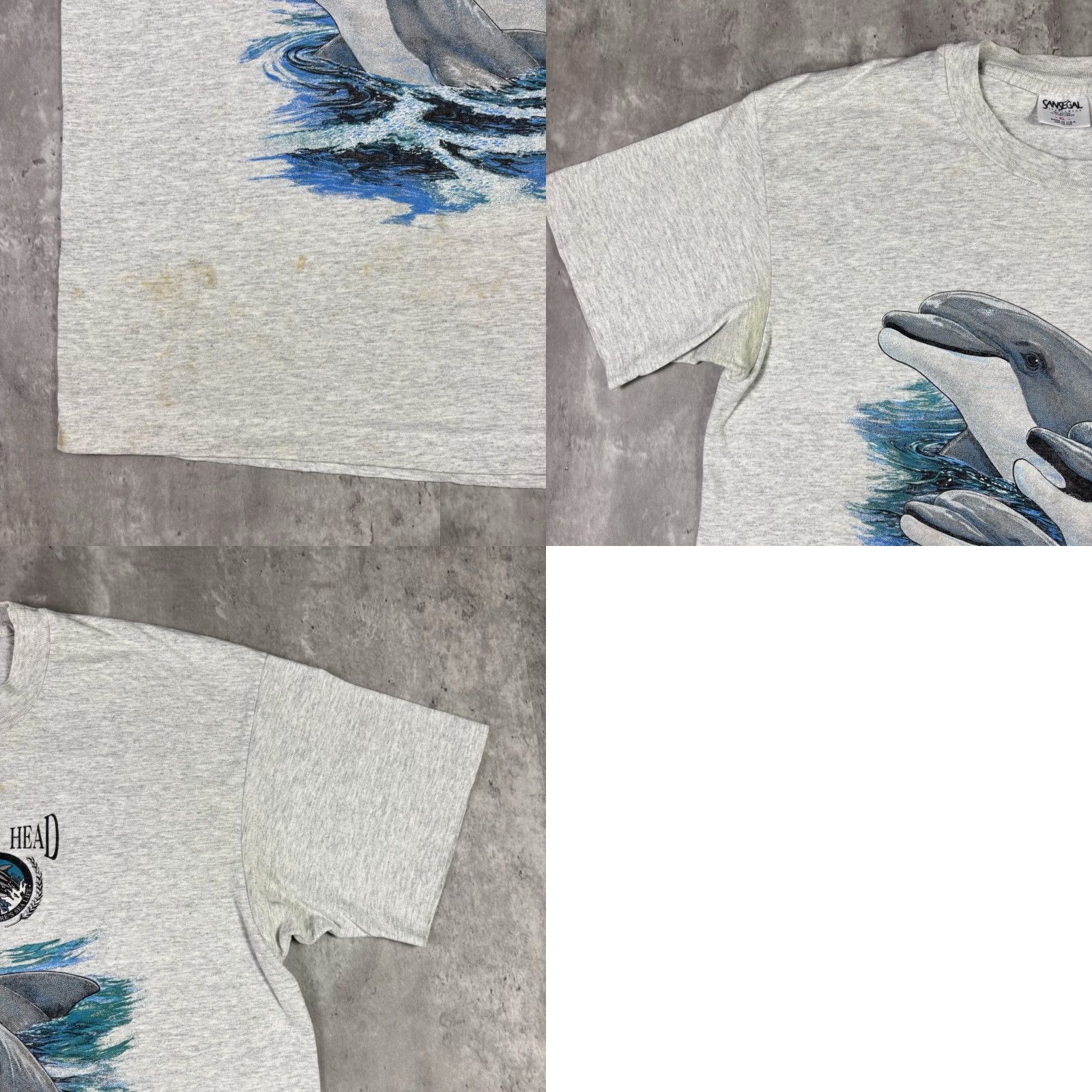Vintage VINTAGE Hilton Head T Shirt Dolphin Animal Nature Wildlife XL Gray Cotton Knit Men T-Shirt Short Sleeve Crew Neck 90s Size US XL / EU 56 / 4 - 8 Thumbnail