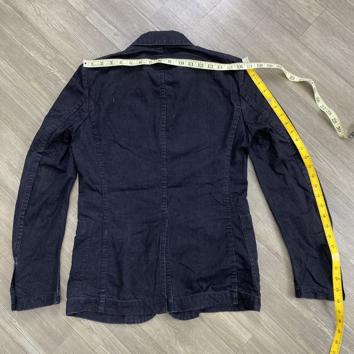 Attachment 2000s Kazuki Kumagai Attachment Blazer Denim Avang Garde Lgb Size 38R - 12 Thumbnail