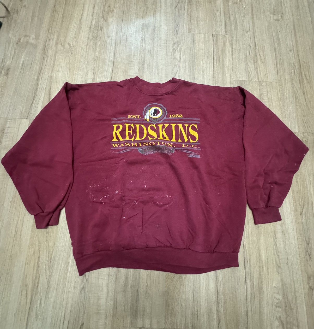 NFL × Vintage VINTAGE REDSKINS PAINTJOB SWEATSHIRT Size US XXL / EU 58 / 5 - 1 Thumbnail