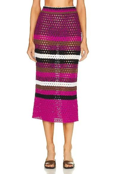 Valentino o1y0326 Midi Skirt in Multicolor Size 25" / US 0 / IT 36 - 1 Thumbnail