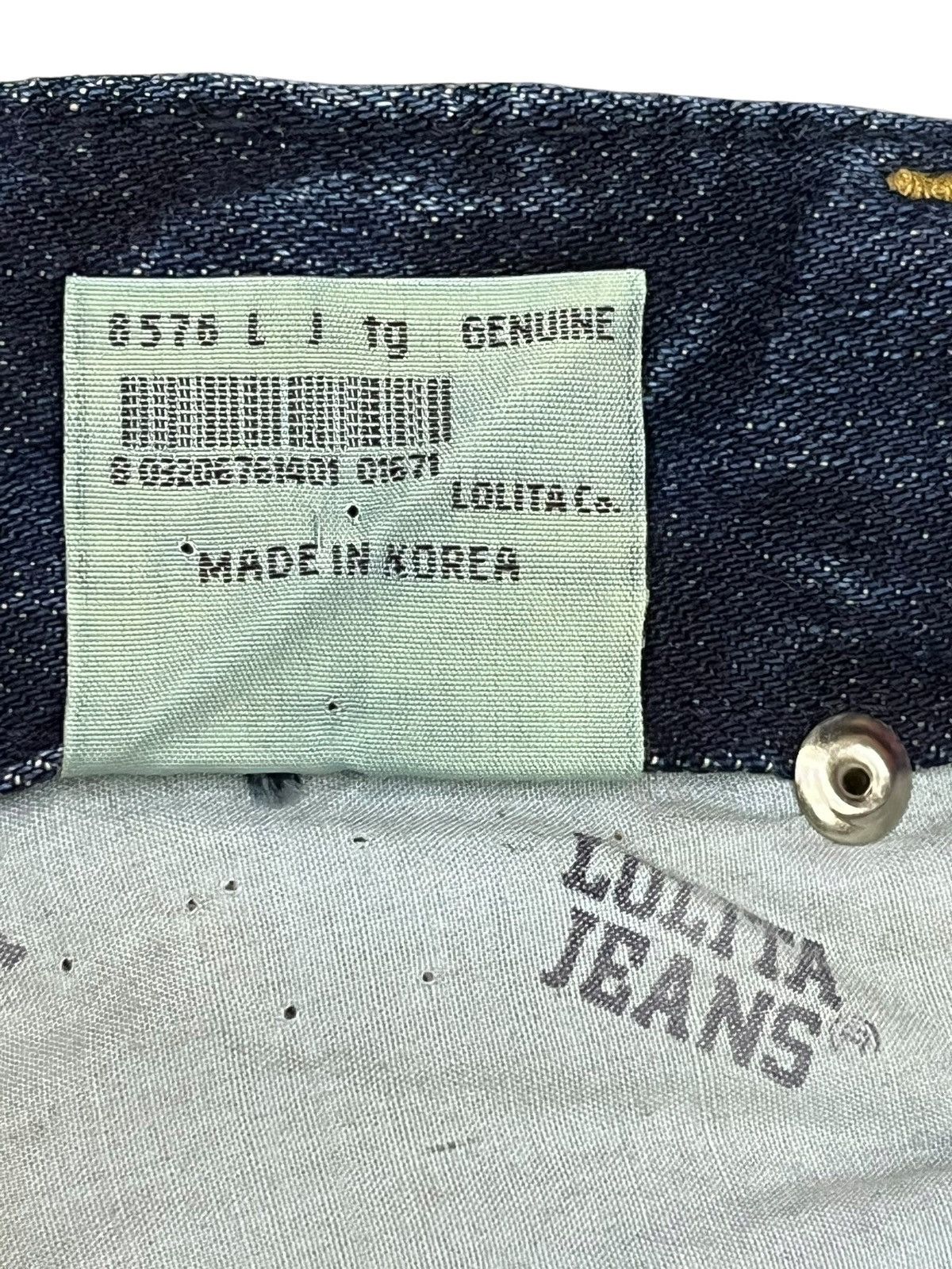 Lolita Jeans Vintage Lolita Madras Tartan Belted Punk Acid Wash Denim Y2K Size US 34 / EU 50 - 12 Thumbnail