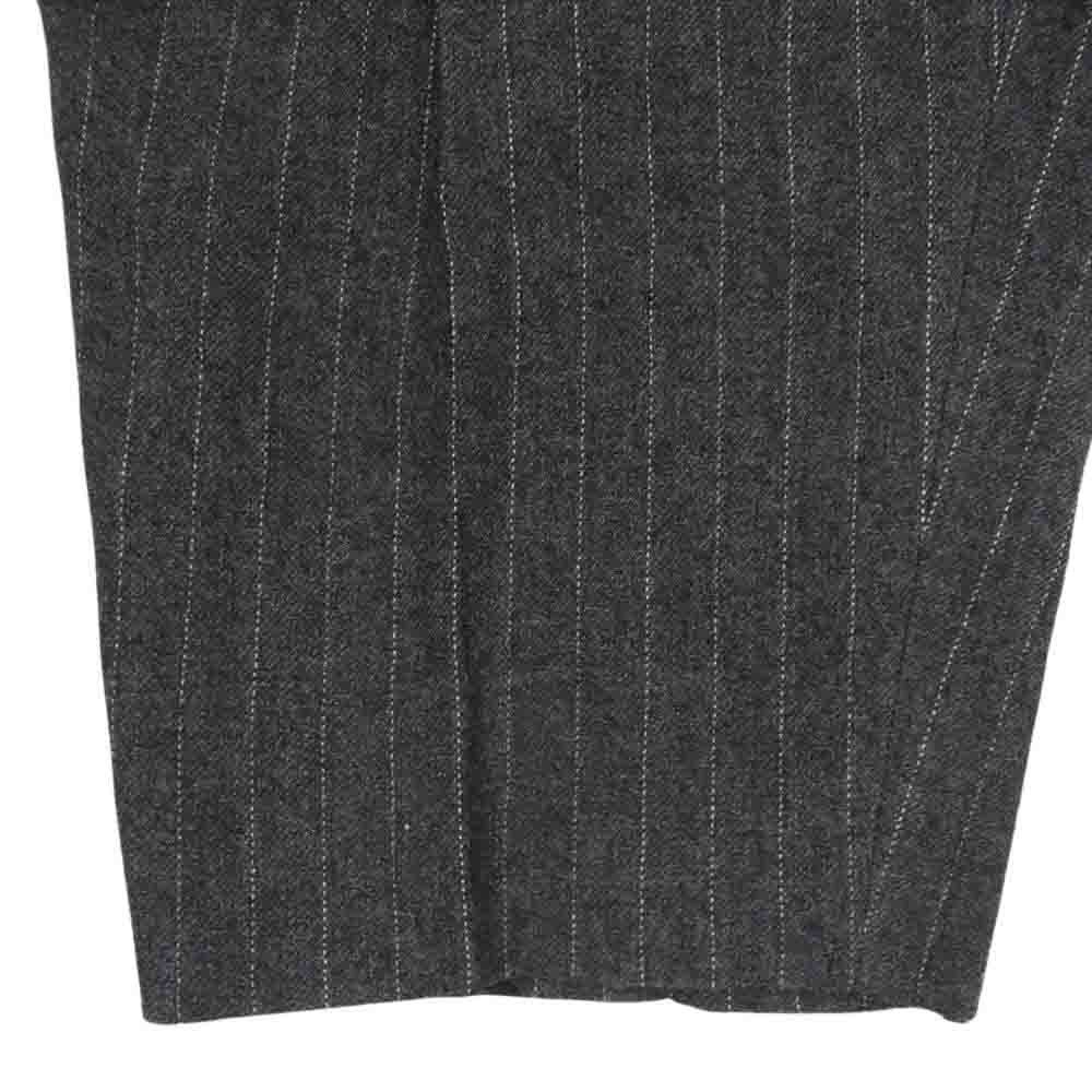 Comme des Garcons Homme Deux Cropped Pants Wool Striped Slacks 1 Tuck Gray Size US 34 / EU 50 - 3 Thumbnail