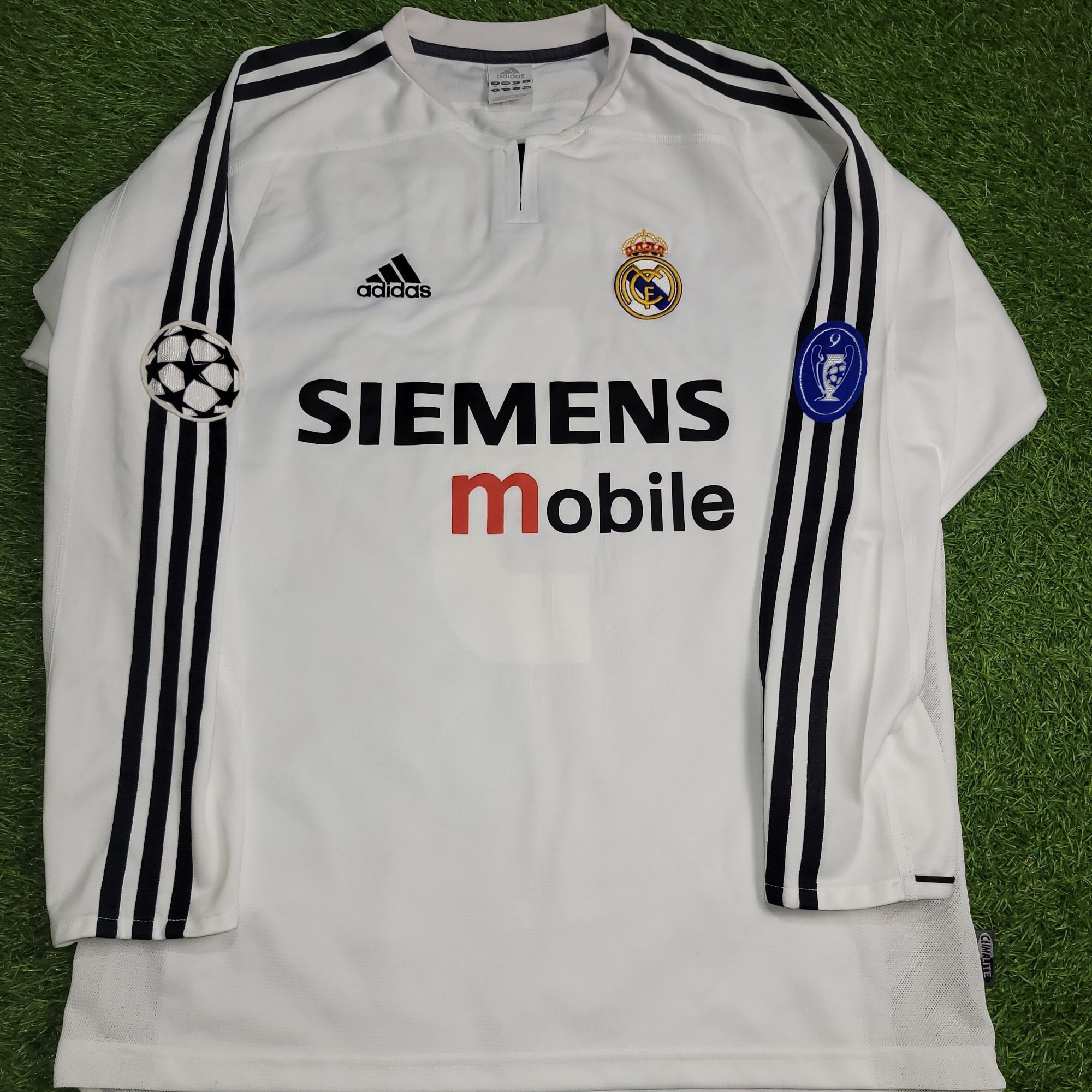 Adidas Zidane Real Madrid 2003 2004 UEFA Long Sleeve Soccer Jersey Size US M / EU 48-50 / 2 - 2 Thumbnail