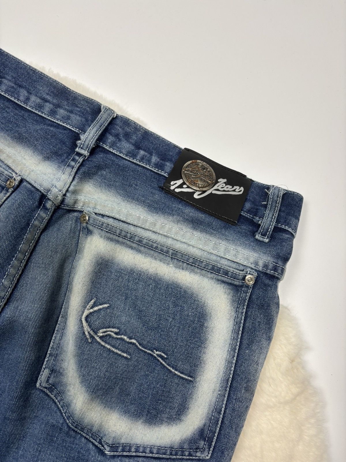 Karl Kani × Vintage Karl Kani Vintage Baggy Jeans With Acid Wash Rare Y2K Style Size US 34 / EU 50 - 4 Thumbnail