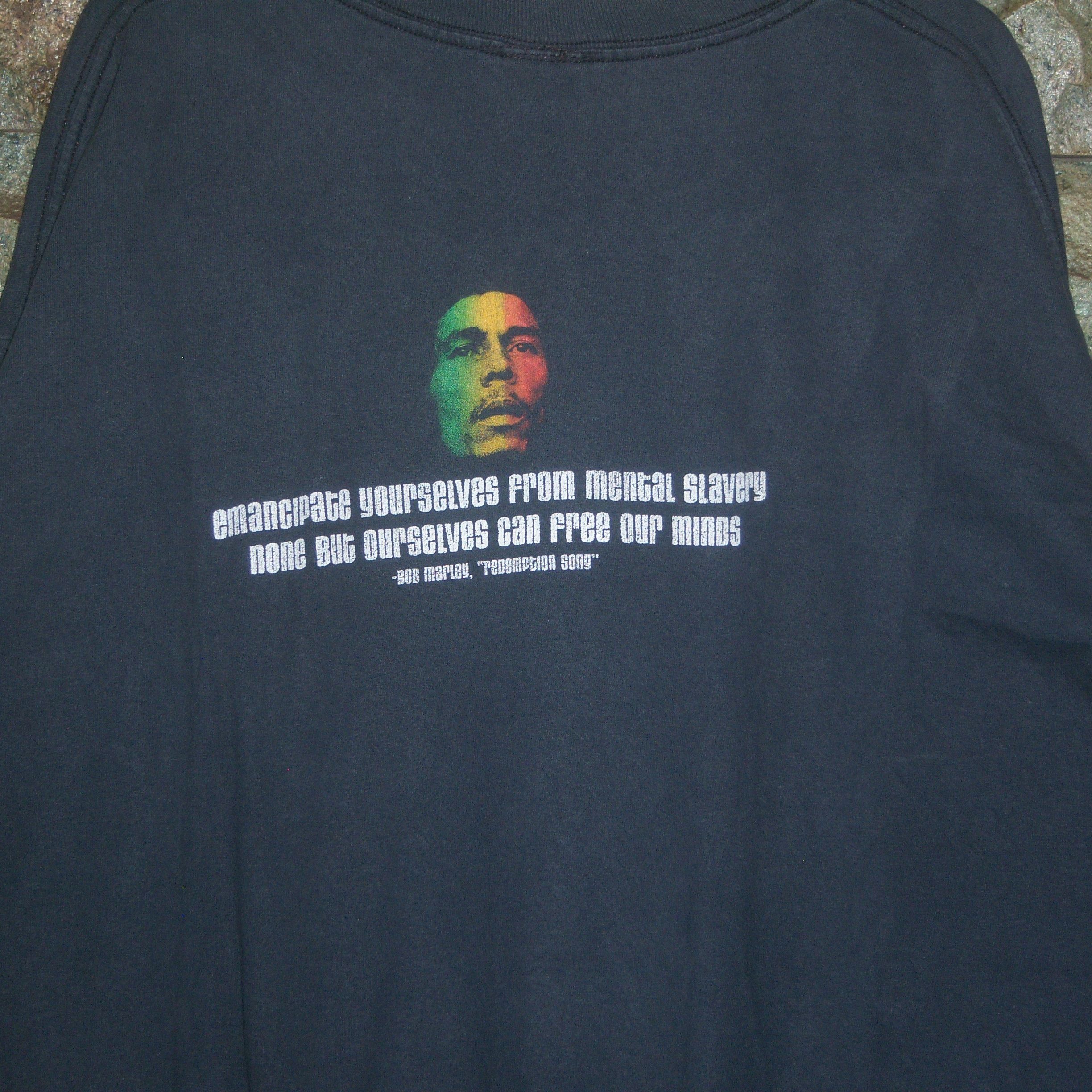 Band Tees × Bob Marley × Vintage 00s Bob Marley Redemption Song Size US XL / EU 56 / 4 - 8 Thumbnail