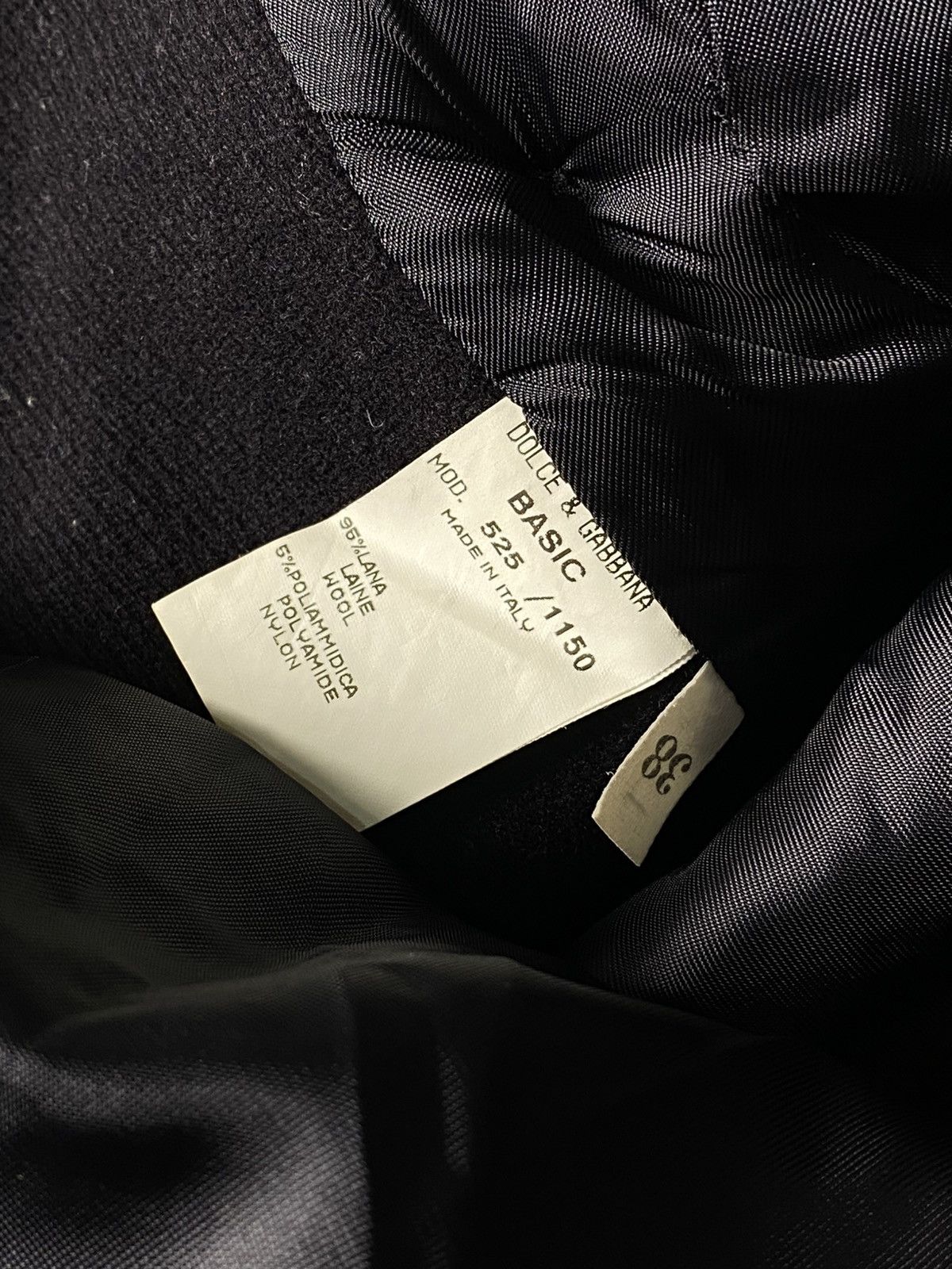 Dolce & Gabbana VINTAGE DOLCE & GABBANA BASIC DOUBLE BREASTED BLACK PEACOAT Size XS / US 0-2 / IT 36-38 - 6 Thumbnail