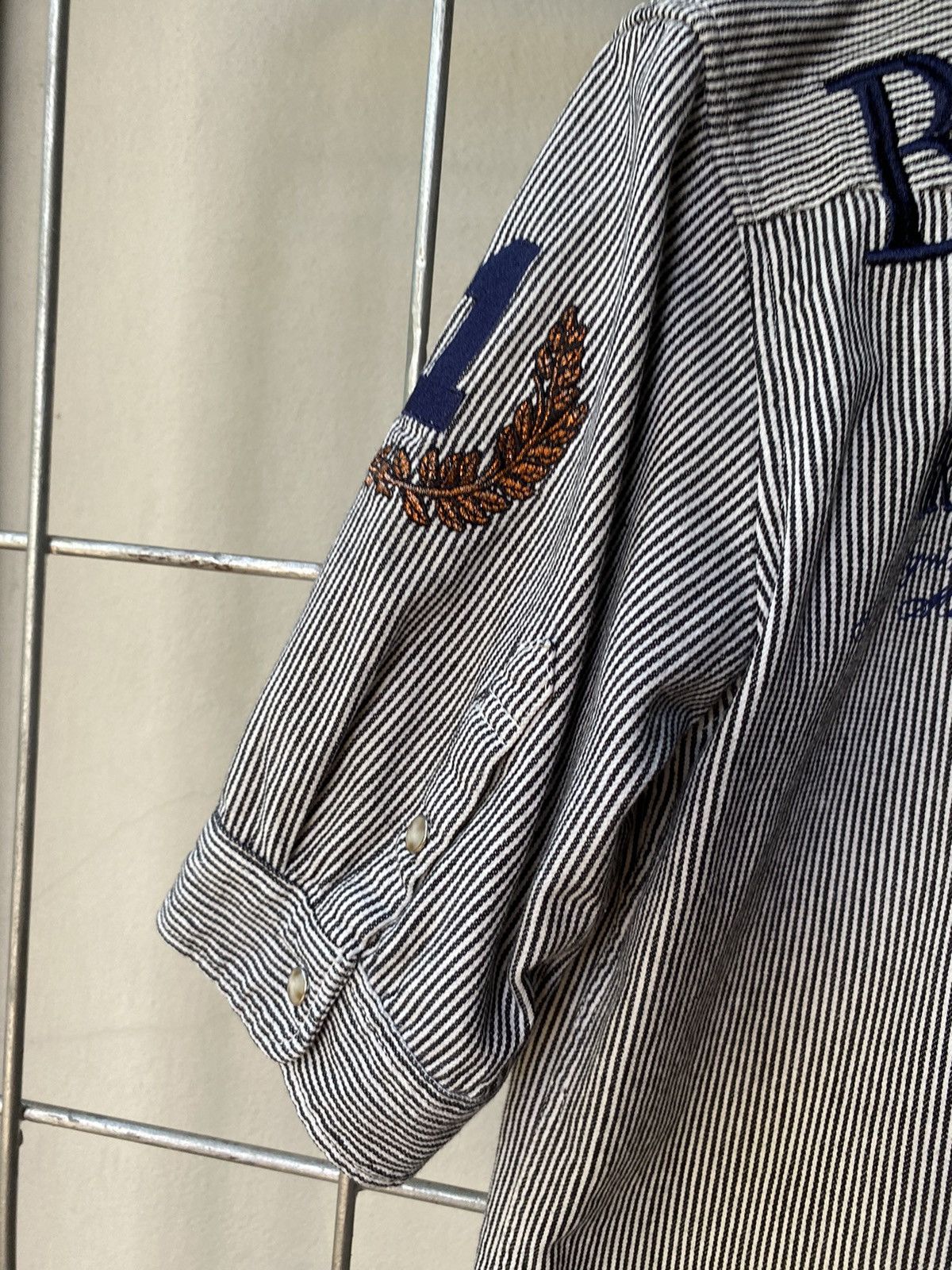 Norton Norton stripped embroidery shirt Size US M / EU 48-50 / 2 - 14 Thumbnail