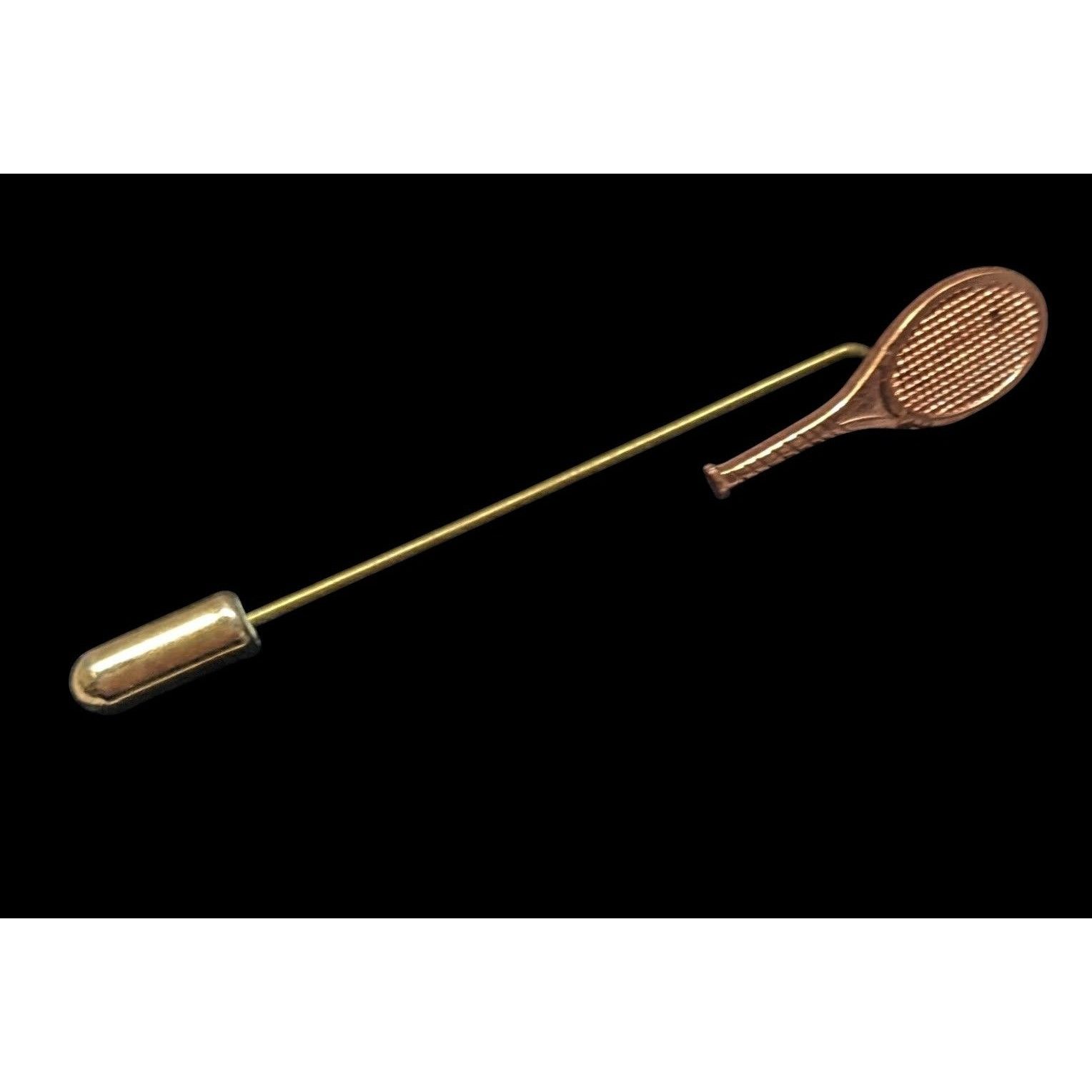 Other Vintage Copper Tone Tennis Racket Stick Pin Size ONE SIZE - 1 Thumbnail