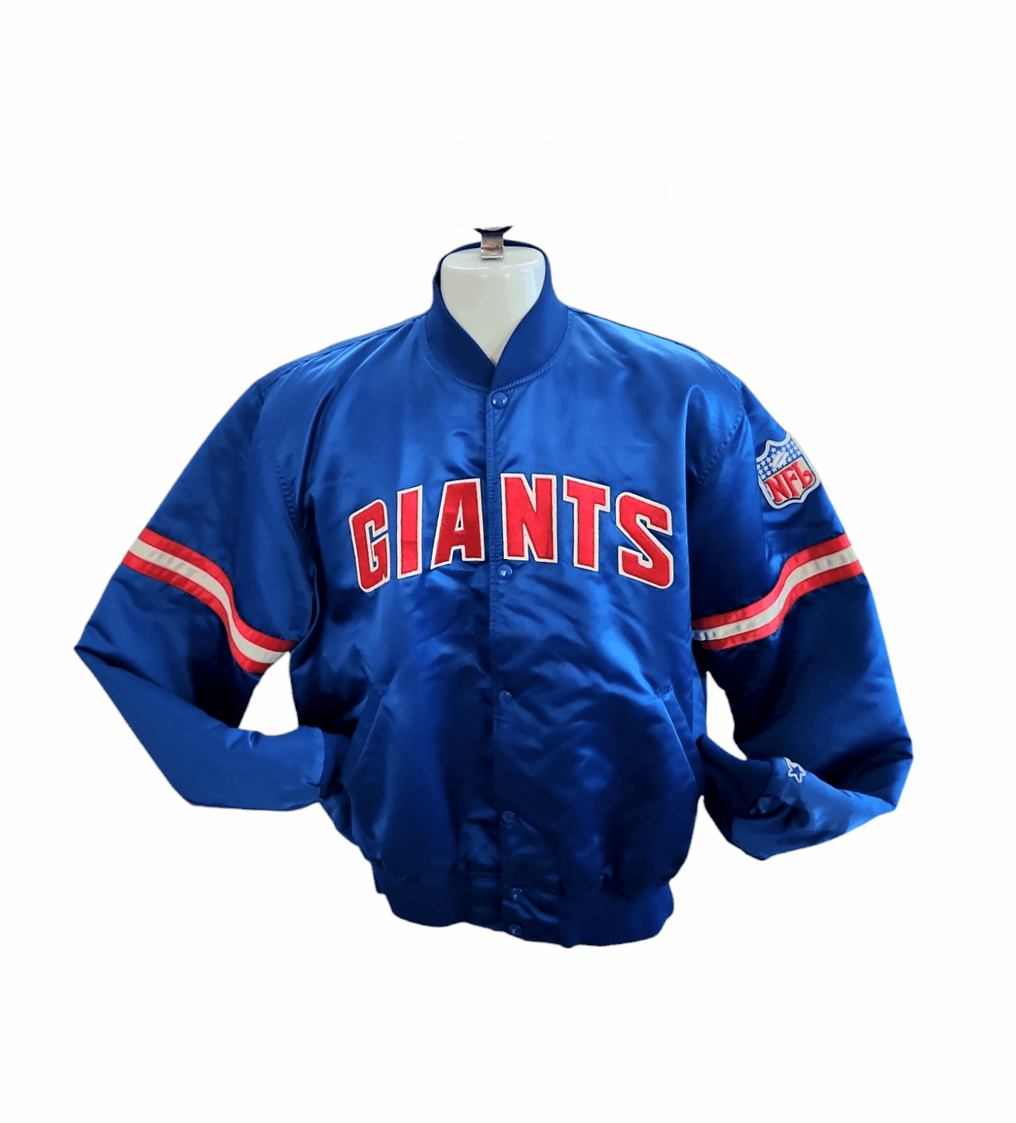 NFL × Starter × Vintage Starter True Vintage 80's New York Giants NFL Satin Football Size US XL / EU 56 / 4 - 1 Thumbnail