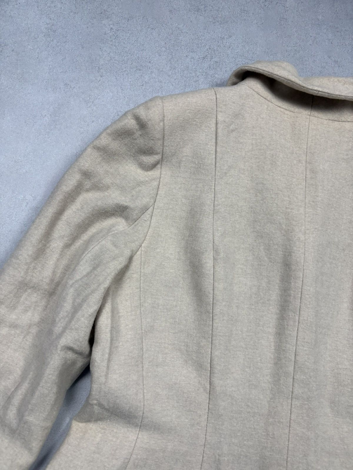 Other Jacques Fath Paris Beige Wool Tailored Blazer Coat Vintage Size L / US 10 / IT 46 - 20 Thumbnail