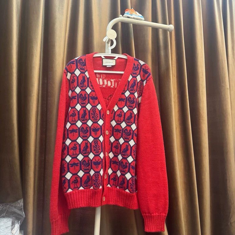 Gucci Gucci Bee Pattern Cardigan Sweater in XL-dmc Size US XL / EU 56 / 4 - 1 Thumbnail