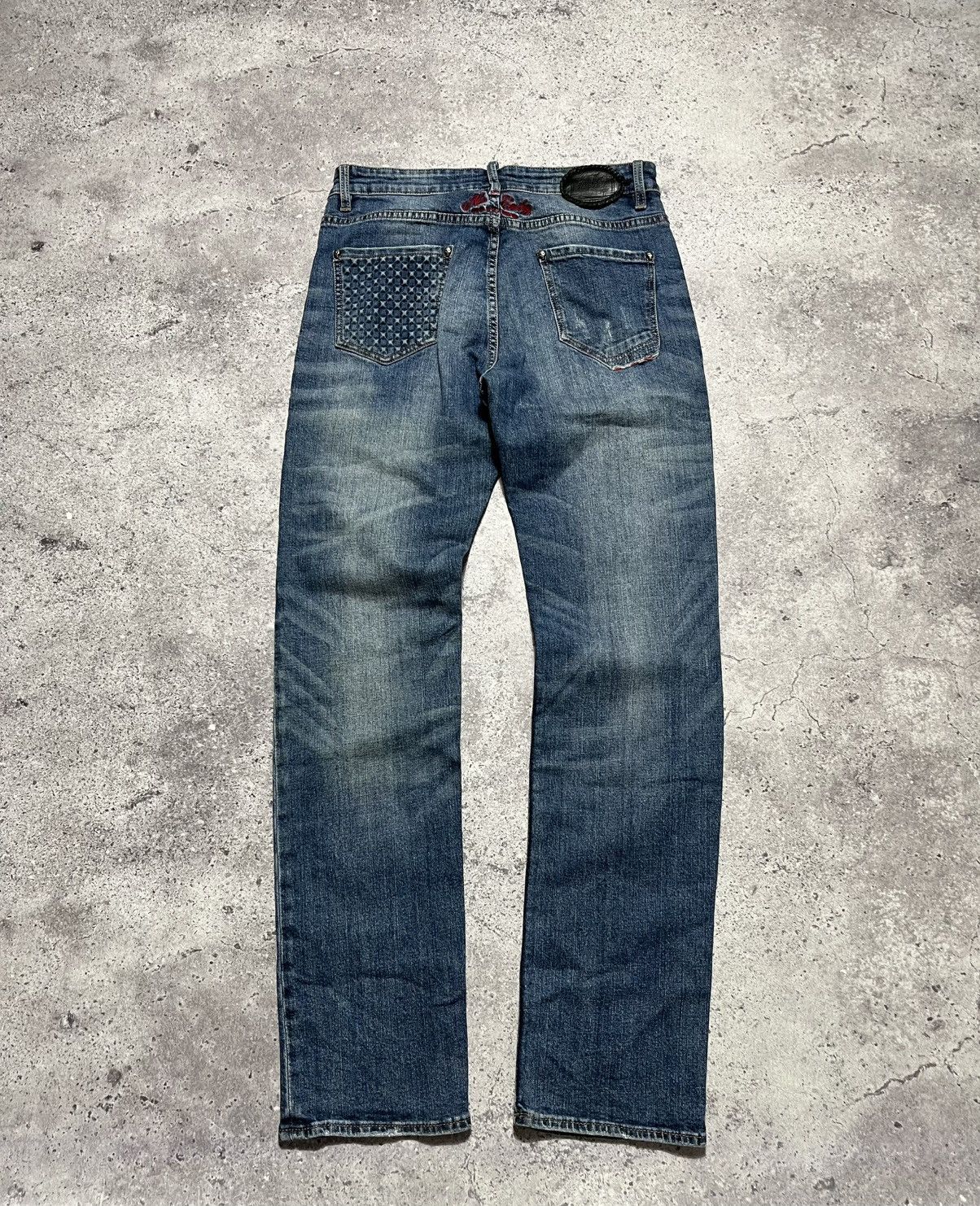 Philipp Plein Philipp Plein Cowboy ILLegal Fight Club Straight Cut Jeans Size US 32 / EU 48 - 2 Thumbnail