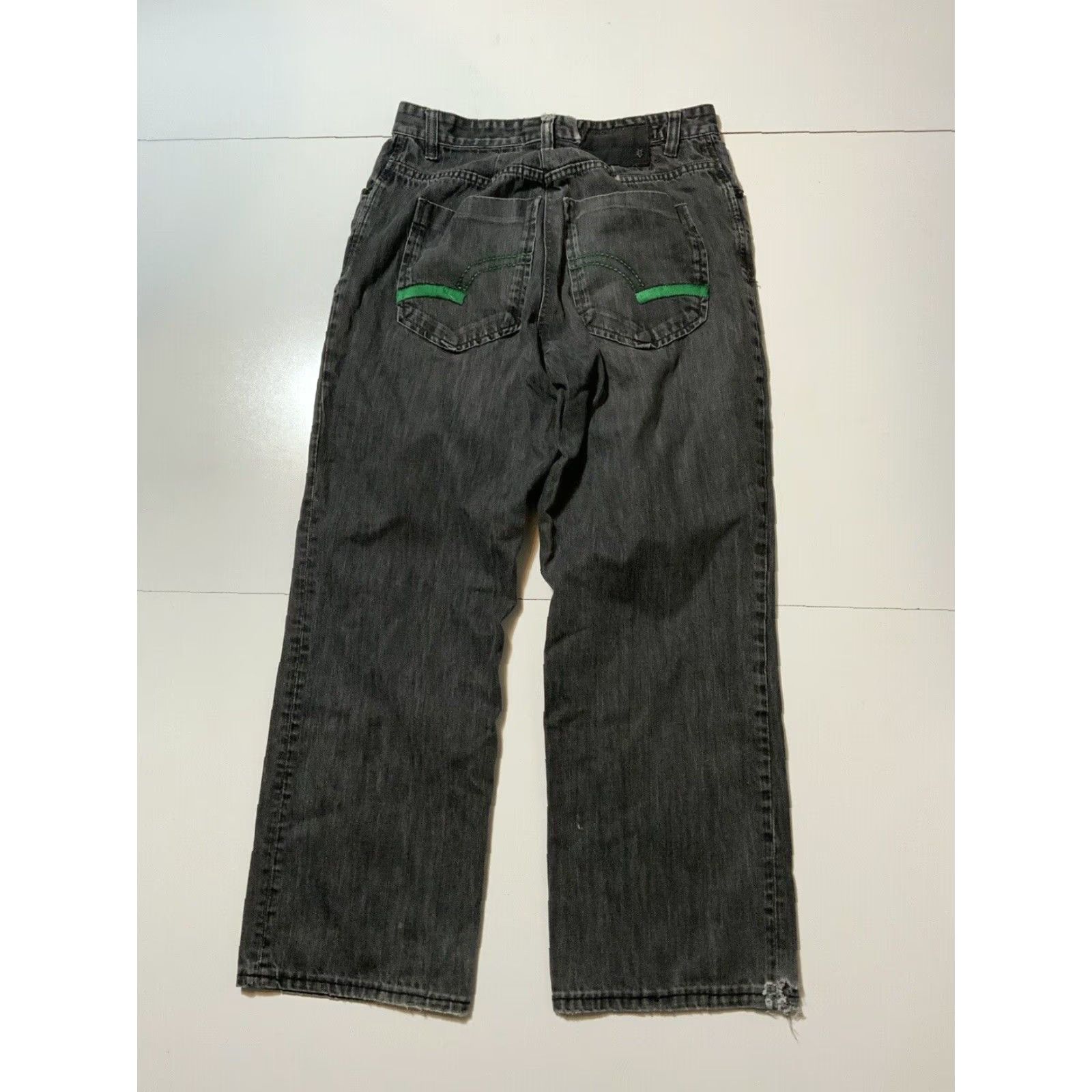 Ecko Unltd. VINTAGE Marc Ecko Baggy Denim Jeans 34 Black Embroidered Pocket Y2K Men Size US 34 / EU 50 - 2 Thumbnail