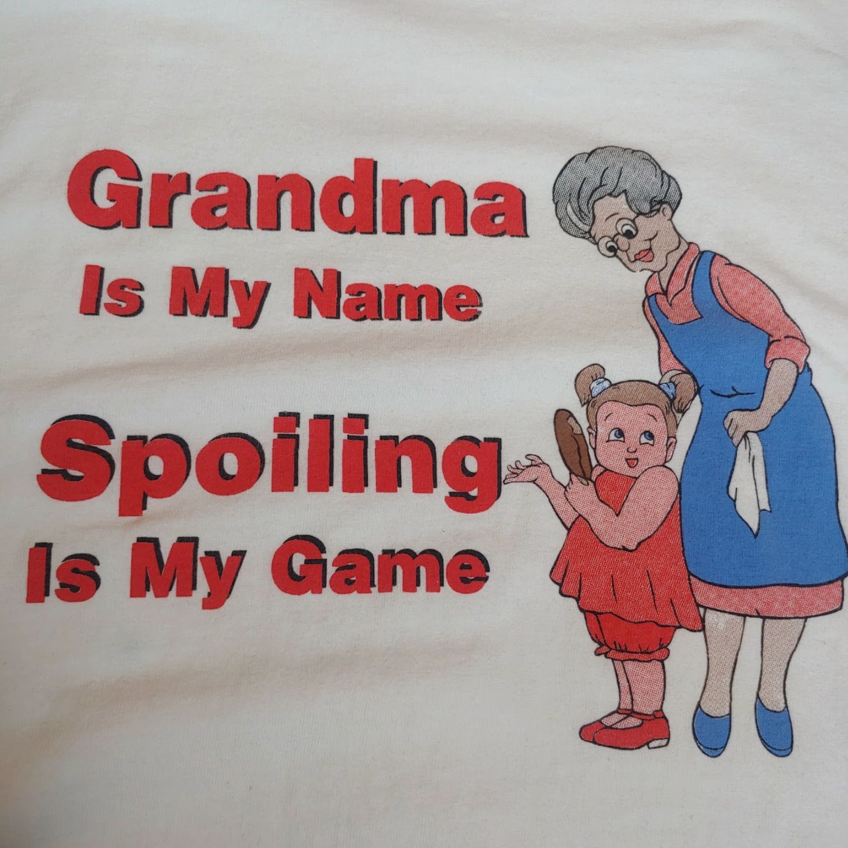 Gildan VINTAGE Grandma is my Name Spoling is my Game Shirt Large Girl Ice Cream Grannycore Size L / US 10 / IT 46 - 2 Thumbnail