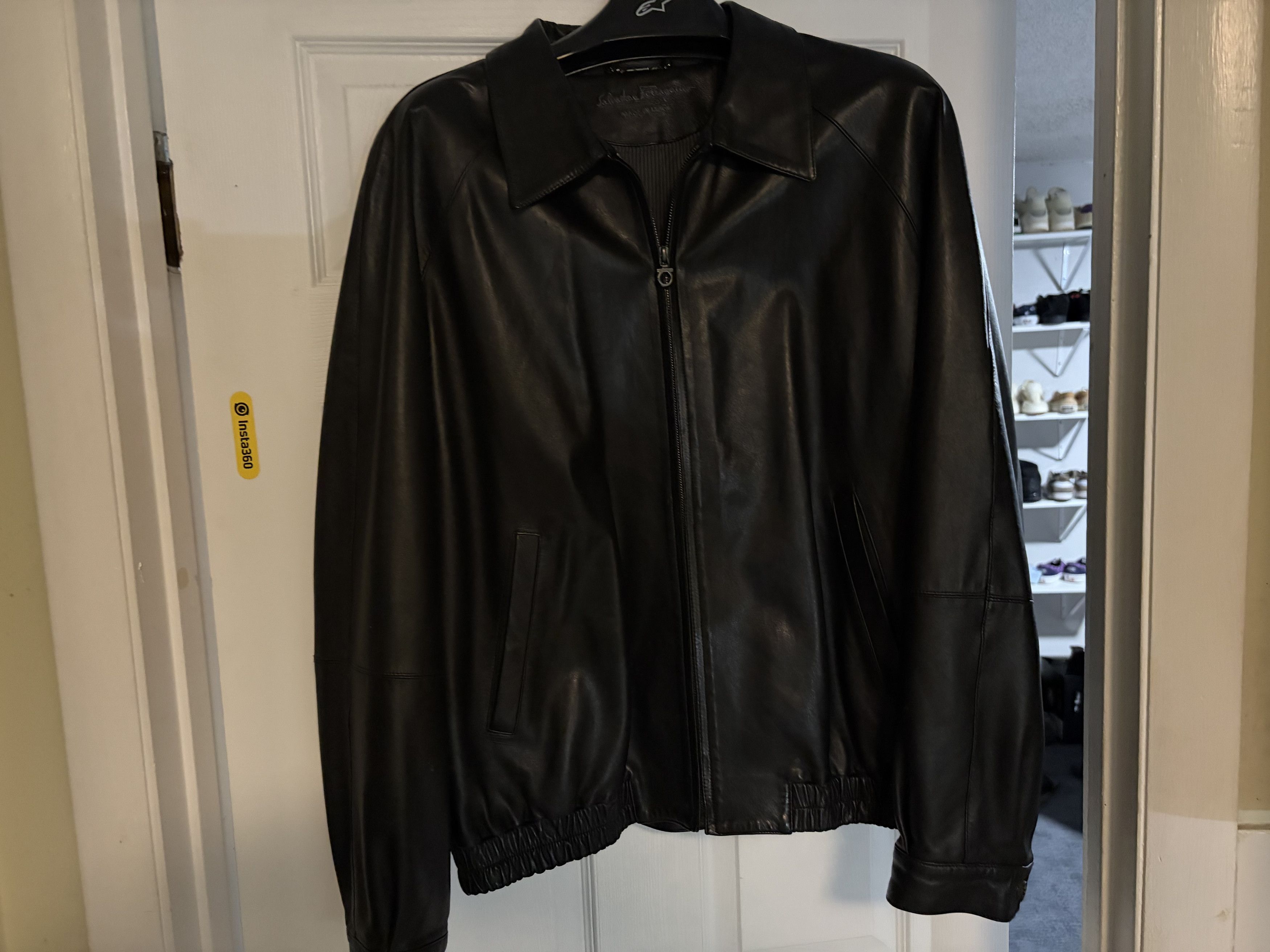 Salvatore Ferragamo Ferragamo Leather Jacket Size US XXL / EU 58 / 5 - 1 Thumbnail