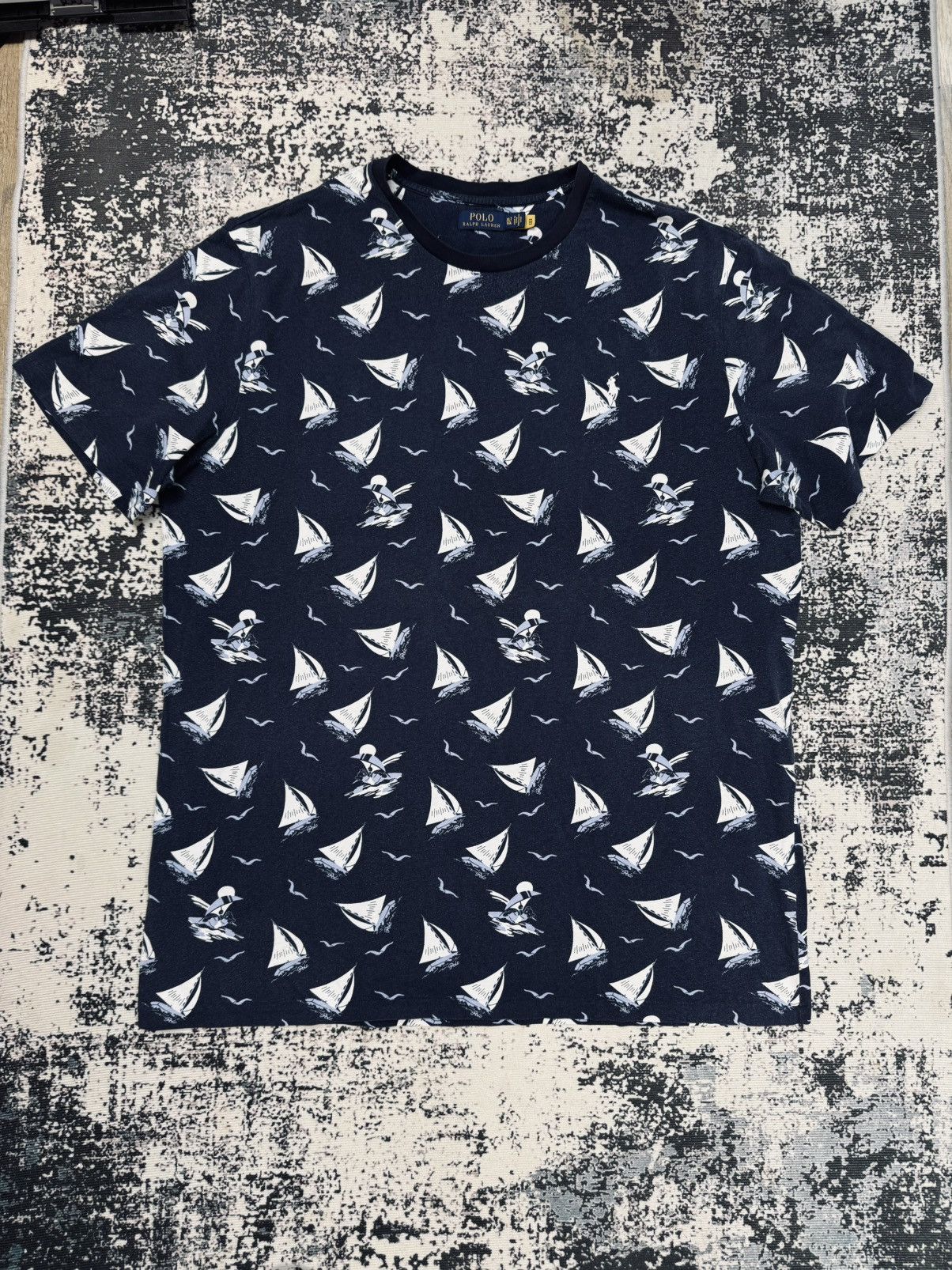 Polo Ralph Lauren Polo Ralph Lauren Tshirt Navy White Yacht Bear XL Size US XL / EU 56 / 4 - 1 Thumbnail