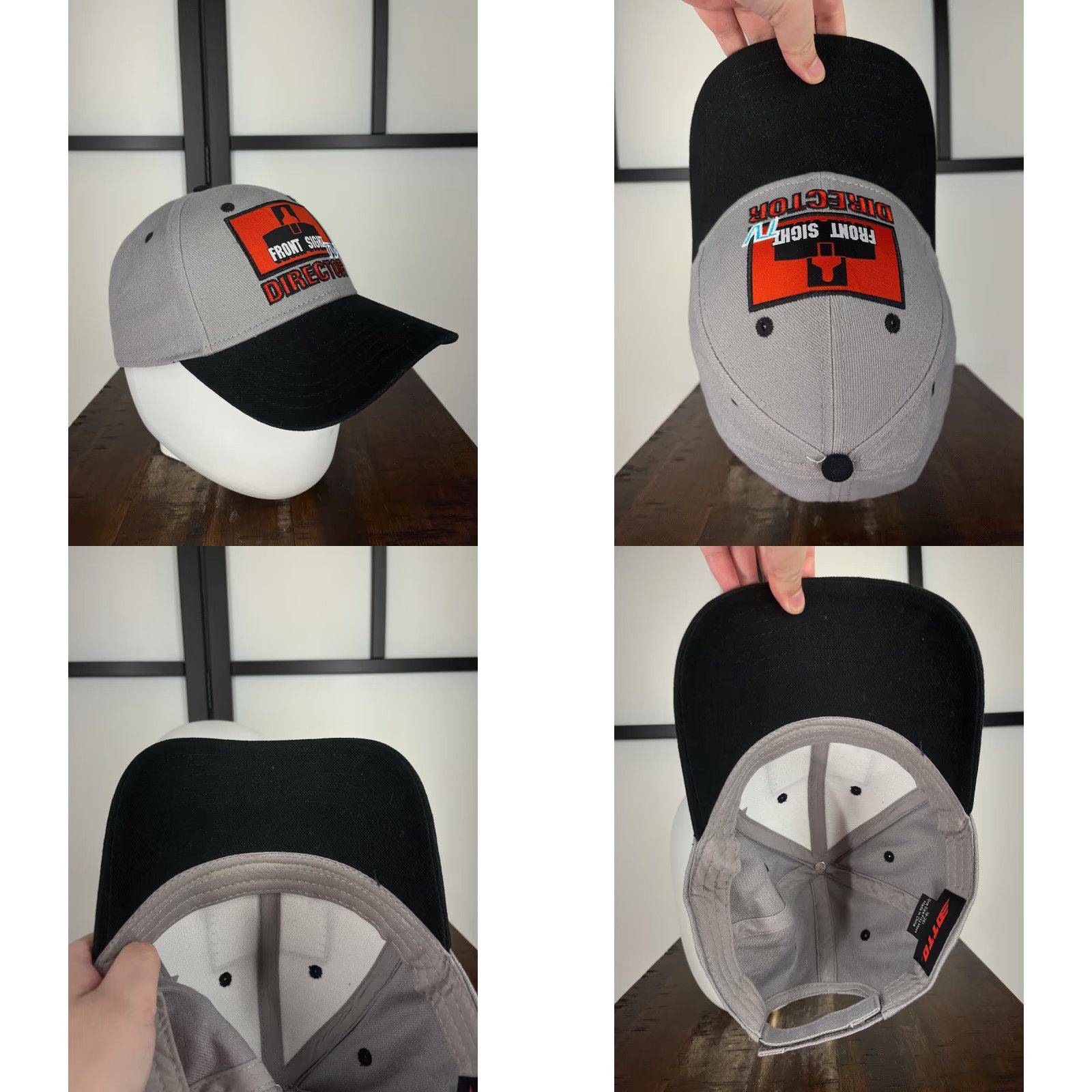 Vintage Otto Front Sight TV Director Hat Cap Strap Back One Size Gray Cotton 2A Baseball Cap Mens Adult Adjustable Size ONE SIZE - 8 Thumbnail