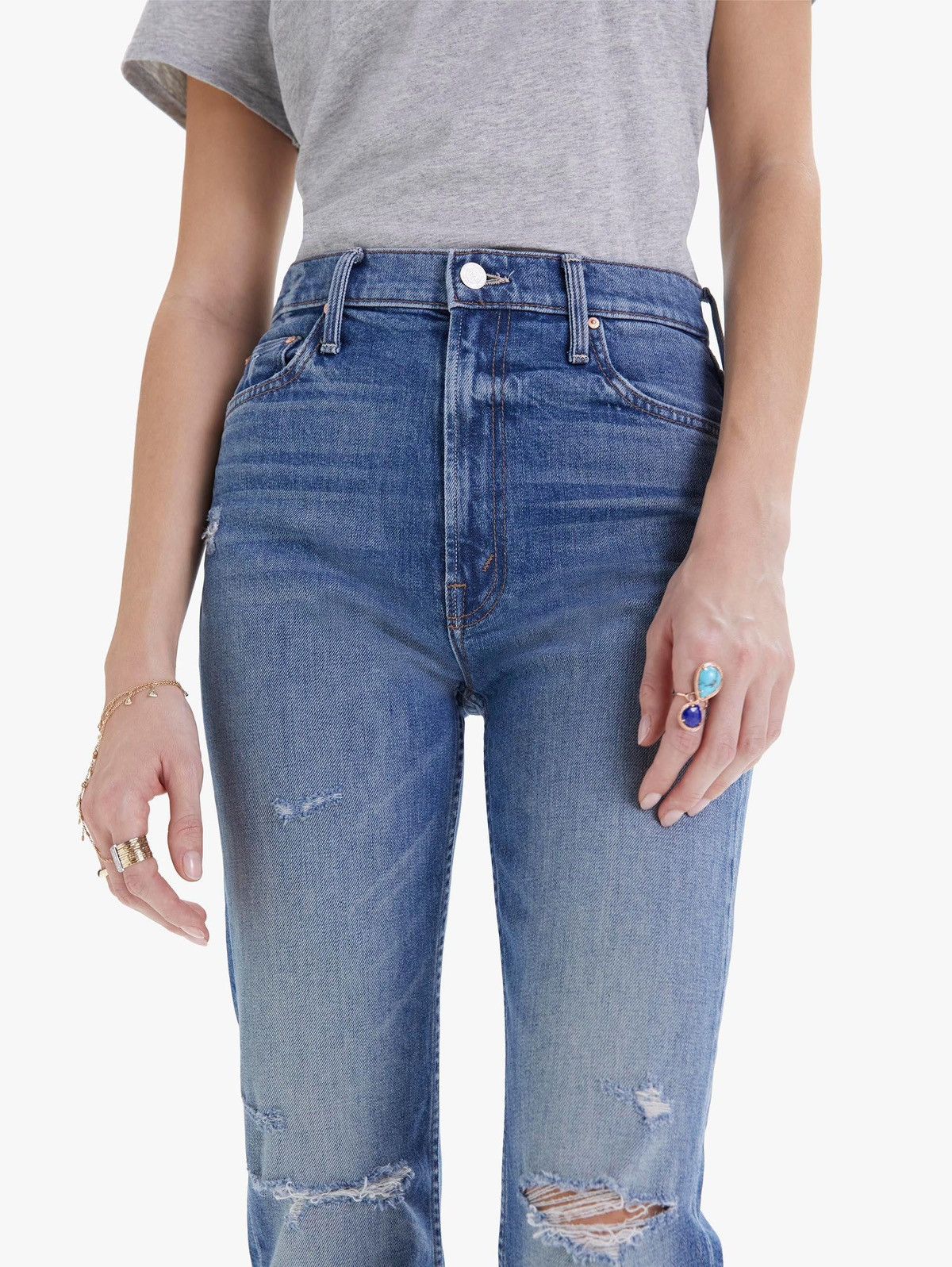 MOTHER Mother Denim High Waisted Rider Ankle 28 Size 28" / US 6 / IT 42 - 19 Thumbnail