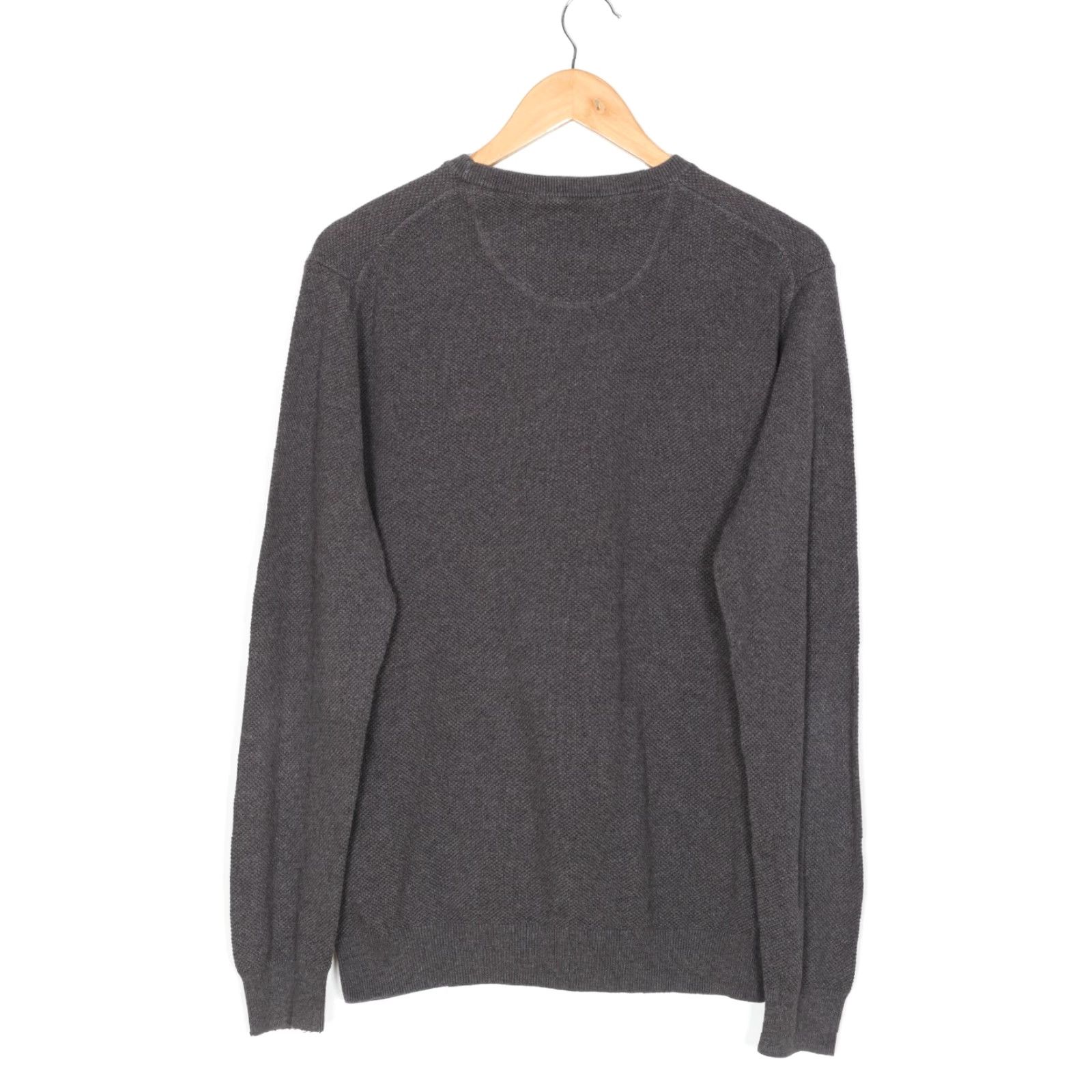 Gant GANT Cotton Pique Crew Neck Jumper Sweater Men L Grey VC2385 Size US L / EU 52-54 / 3 - 3 Thumbnail