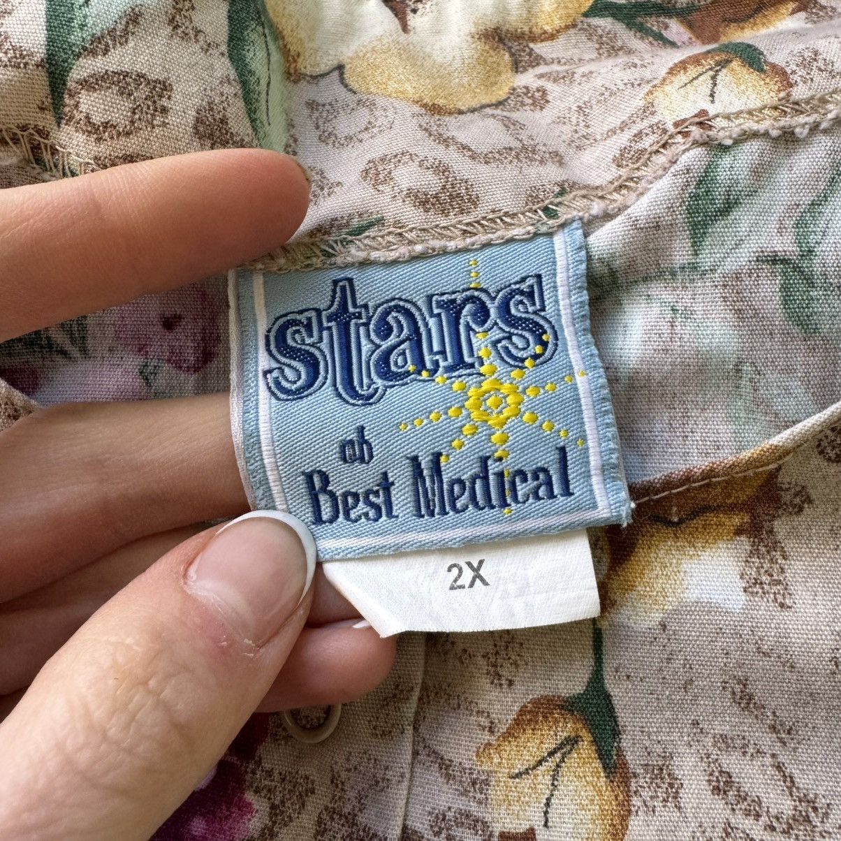 Other Vintage Stars Scrubs Floral House Shirt Size XXL / US 16-18 / IT 52-54 - 5 Thumbnail