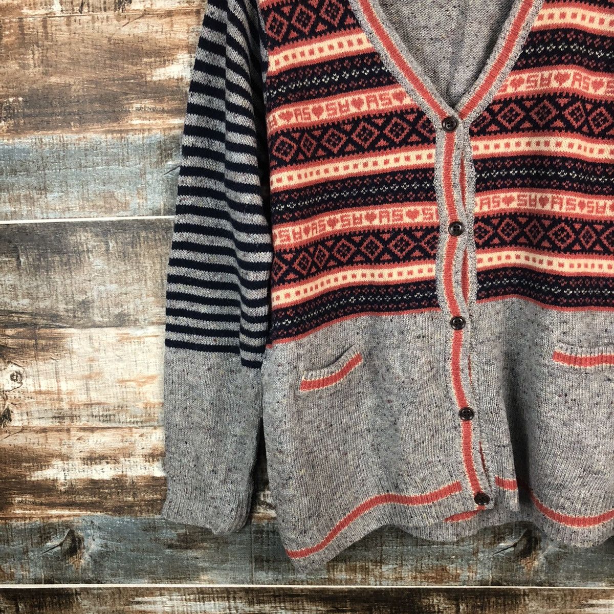 Homespun Knitwear × Japanese Brand Asknowas Grey Cardigan Knitwear #A1864 Size US M / EU 48-50 / 2 - 7 Thumbnail