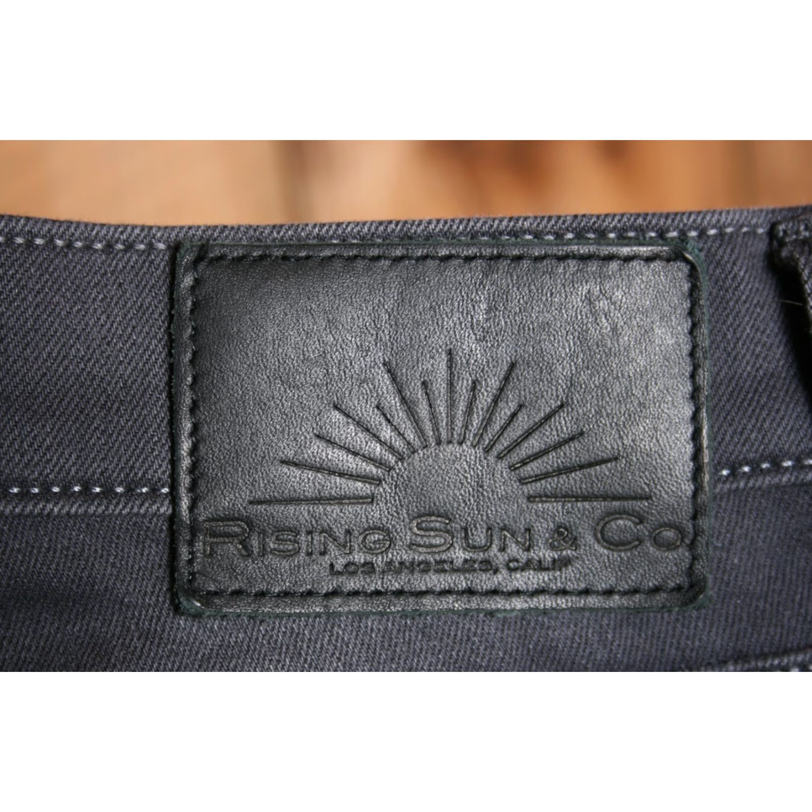 Vintage RISING SUN & CO. The Slim Fit Gray Stretch Denim Jeans Mens Sz. 31x29 - 5-Pocket Straight Inseam 29" Size US 31 - 6 Thumbnail