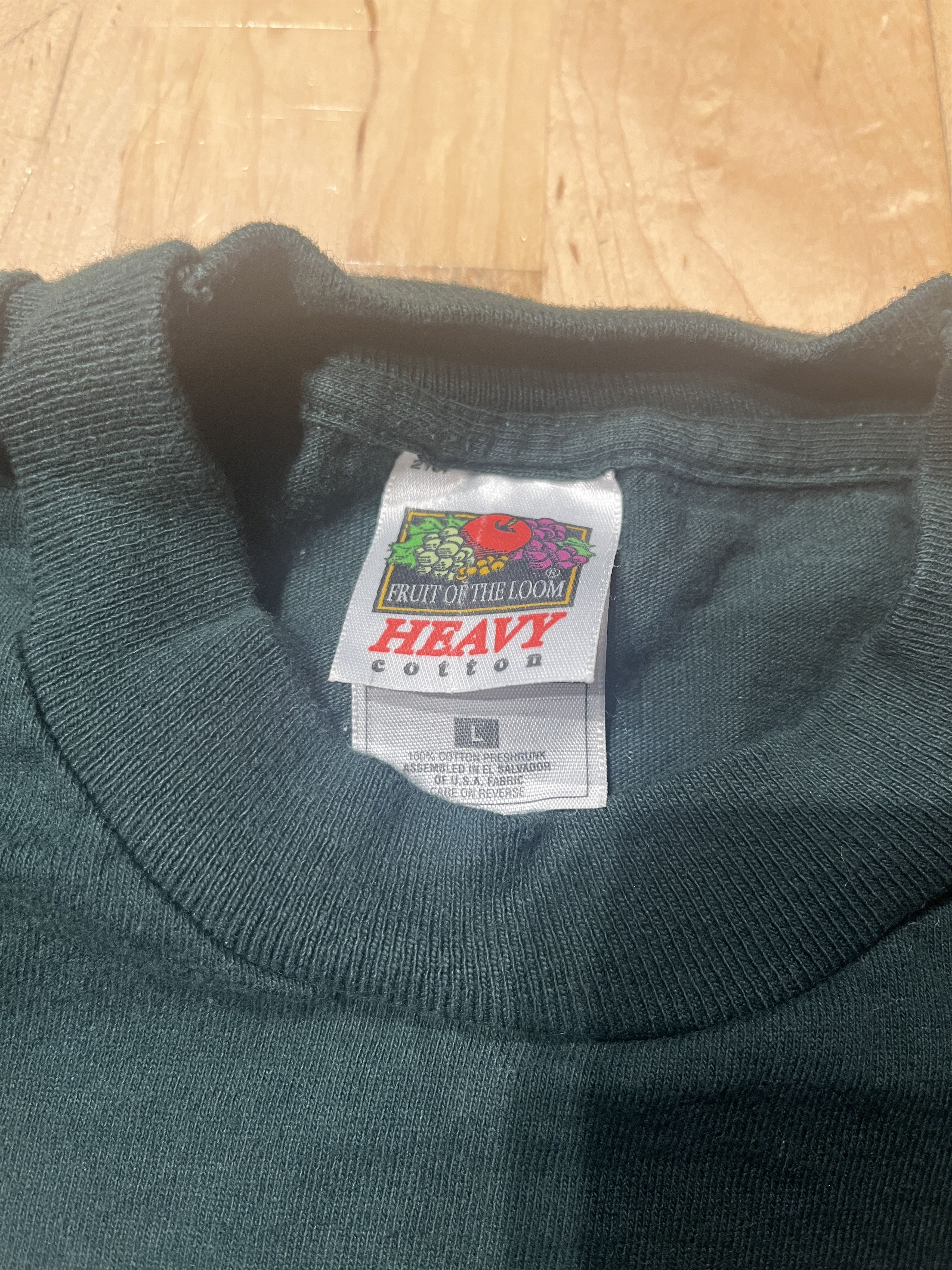 Fruit Of The Loom VTG 90s Large Buck Tee Fruit of the Loom Green Single Stitch Size US L / EU 52-54 / 3 - 3 Thumbnail