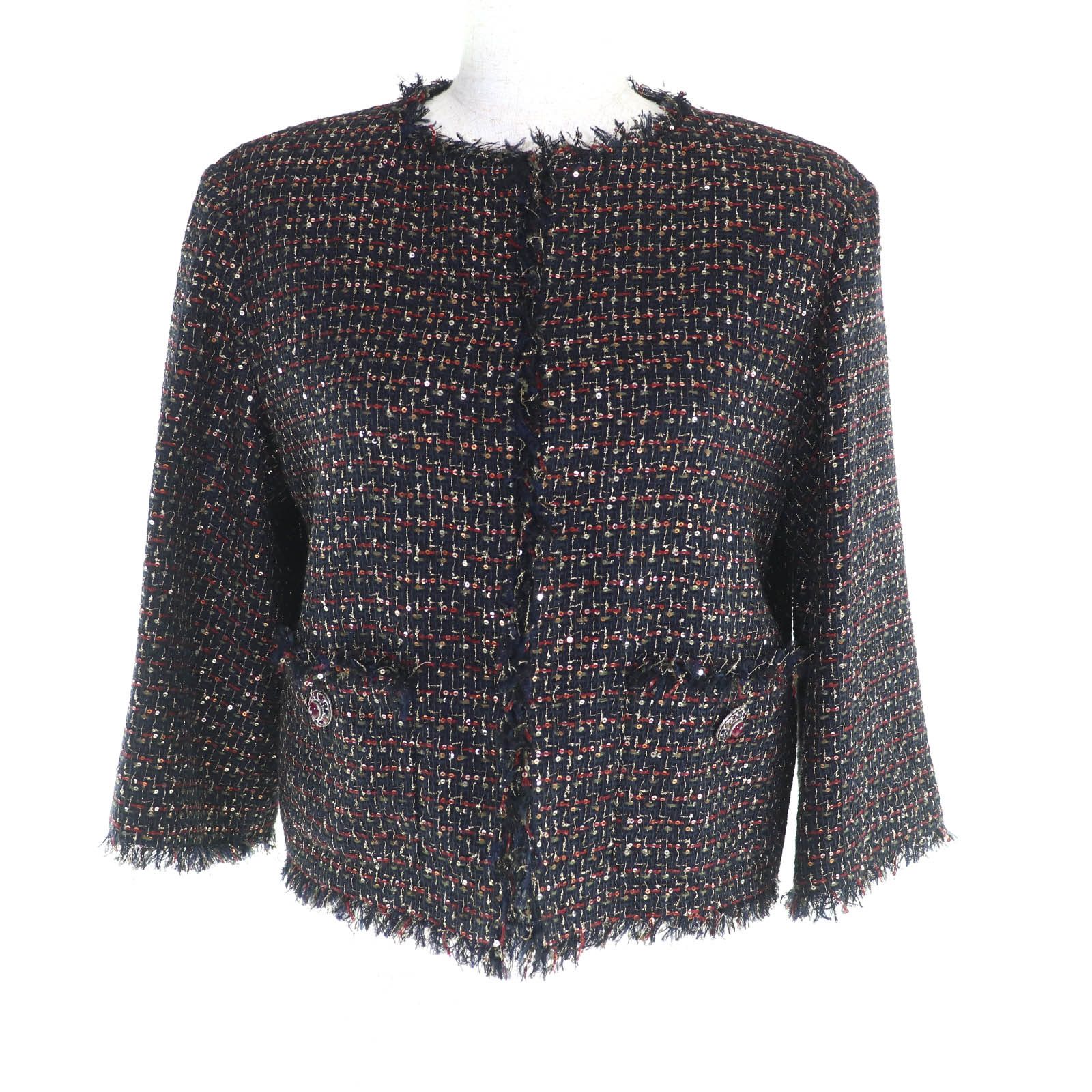 Chanel Chanel Chanel Nylon Collarless Jacket Others Outerwear P44038 DUTY FREE for USA Size ONE SIZE - 1 Thumbnail