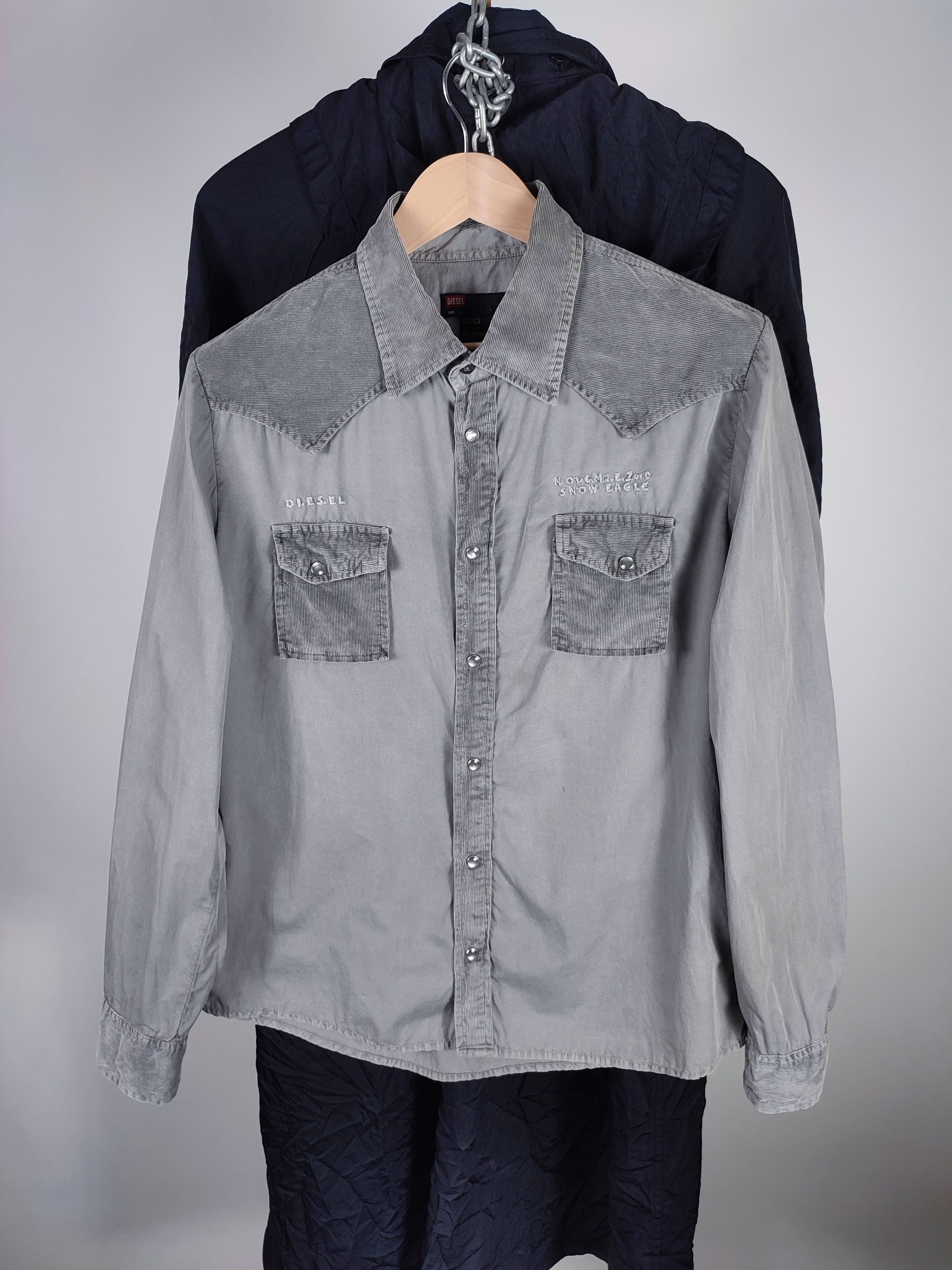 Diesel Diesel Corduroy Embroidered Eagle Shirt Size US L / EU 52-54 / 3 - 2 Thumbnail