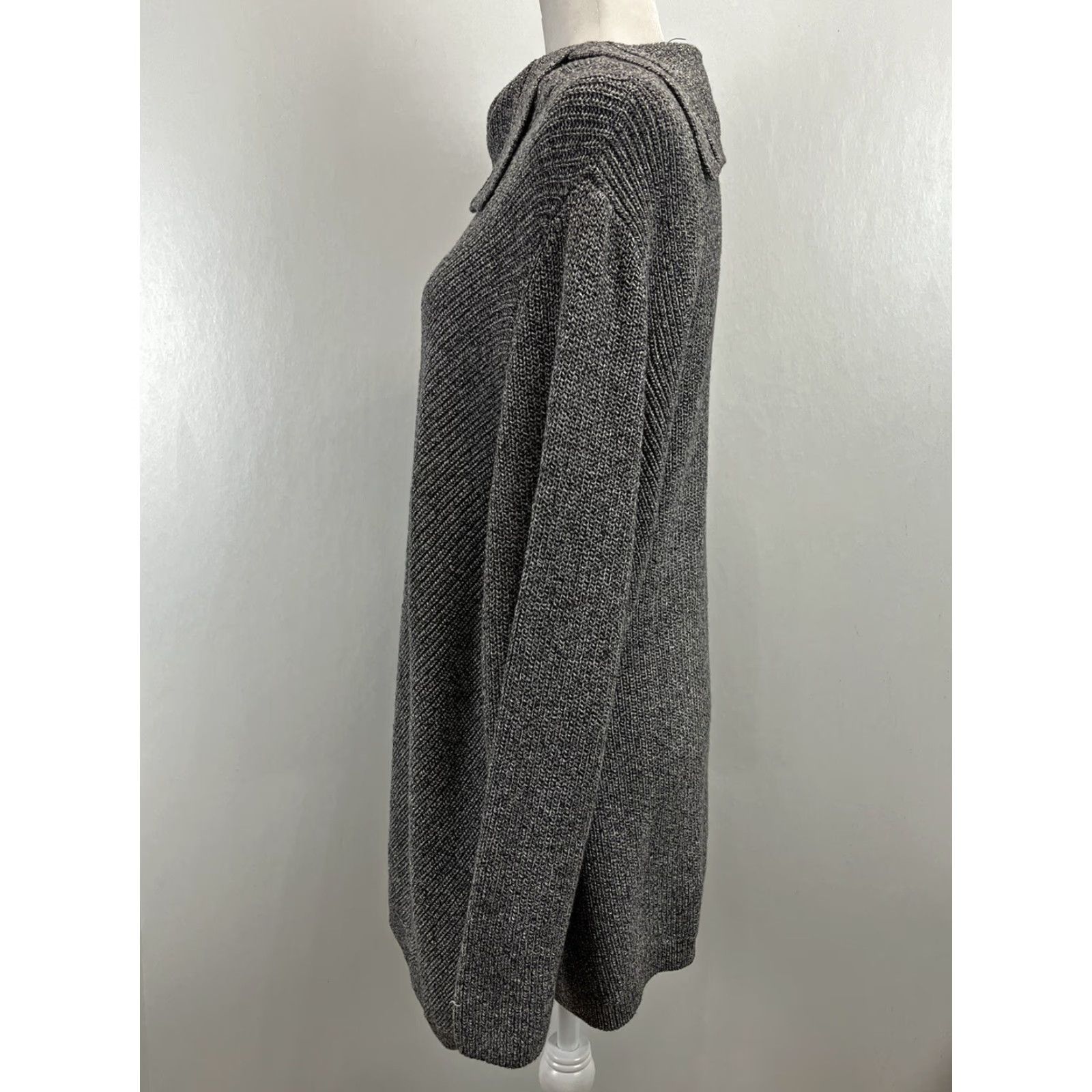 Talbots Talbots Sweater Women 3XP Petite Plus Size Grey Split Turtleneck Tunic Knit Size XXL / US 16-18 / IT 52-54 - 2 Thumbnail