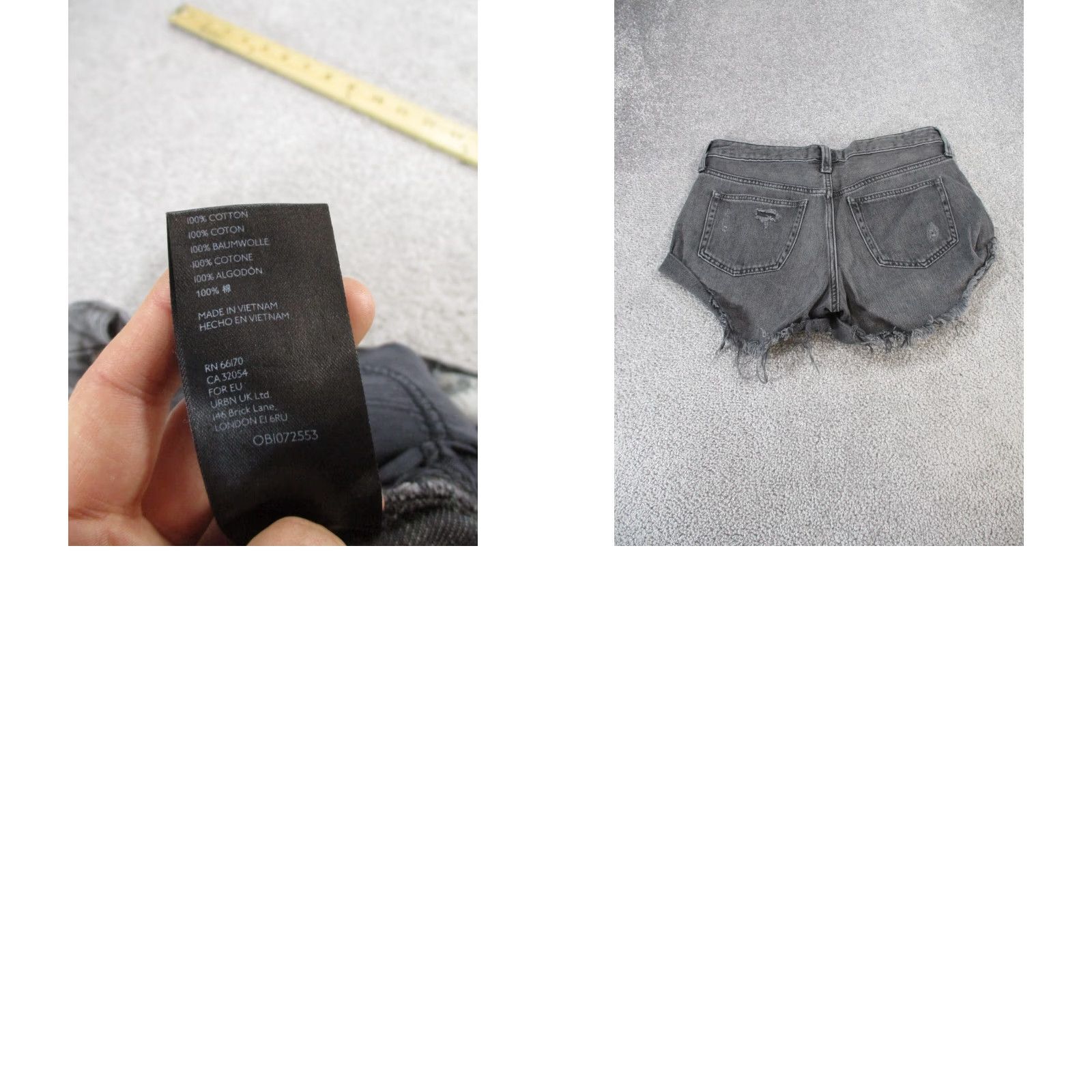 Free People Free People Shorts Womens 27 Gray Denim Button Fly Cut-Offs - Bohemian Festival Casual Party/Cocktail Travel Womens Size 27" / US 4 / IT 40 - 8 Thumbnail