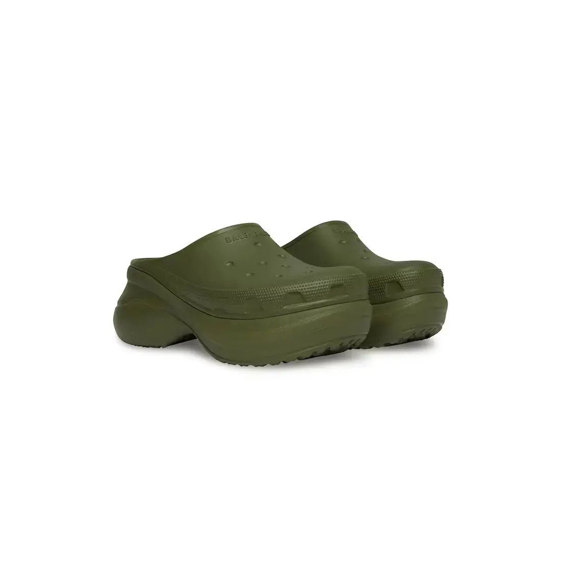 Balenciaga × Crocs o1la1rc1a0525 Crocs™ Mules in Dark Green Size US 6 / EU 39 - 2 Thumbnail