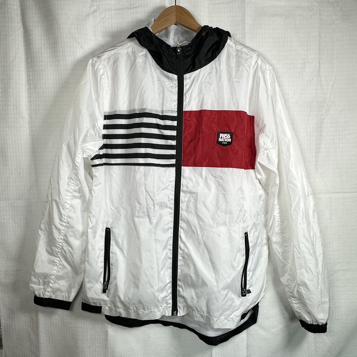 Parish Nation PARISH Nation Windbreaker L Streetwear White Red Hood Size US L / EU 52-54 / 3 - 1 Thumbnail