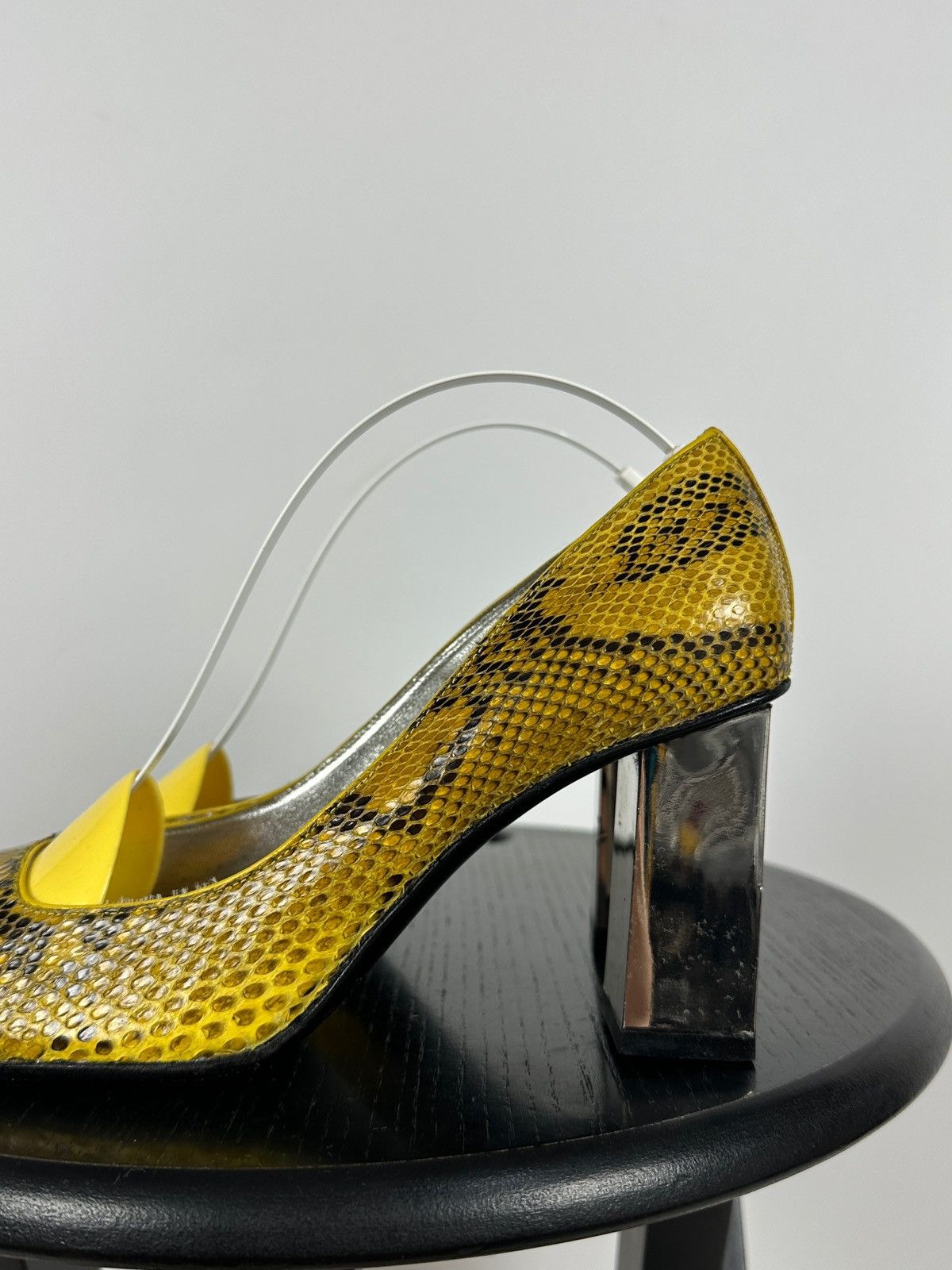 Dolce & Gabbana Vintage Dolce & Gabbana Snakeskin Block Heel Pumps Size US 6 / IT 36 - 14 Thumbnail