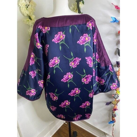 Designer Very Vollbracht Quilted Reversible Jacket and Blouse Set Blu Size S / US 4 / IT 40 - 3 Thumbnail