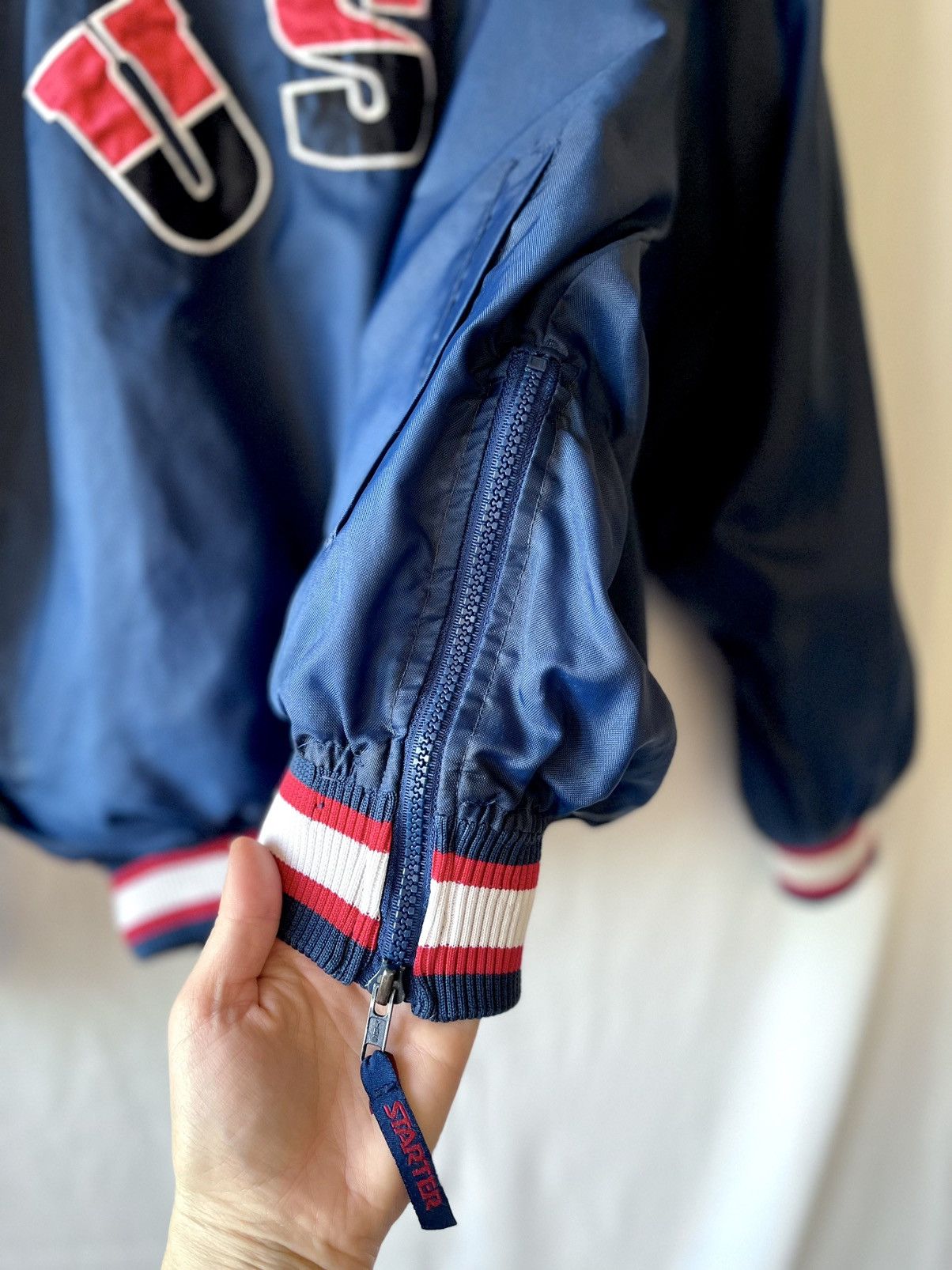 Starter Sweatshirt jacket vintage 90s. L Starter blue windbreaker Size US L / EU 52-54 / 3 - 5 Thumbnail