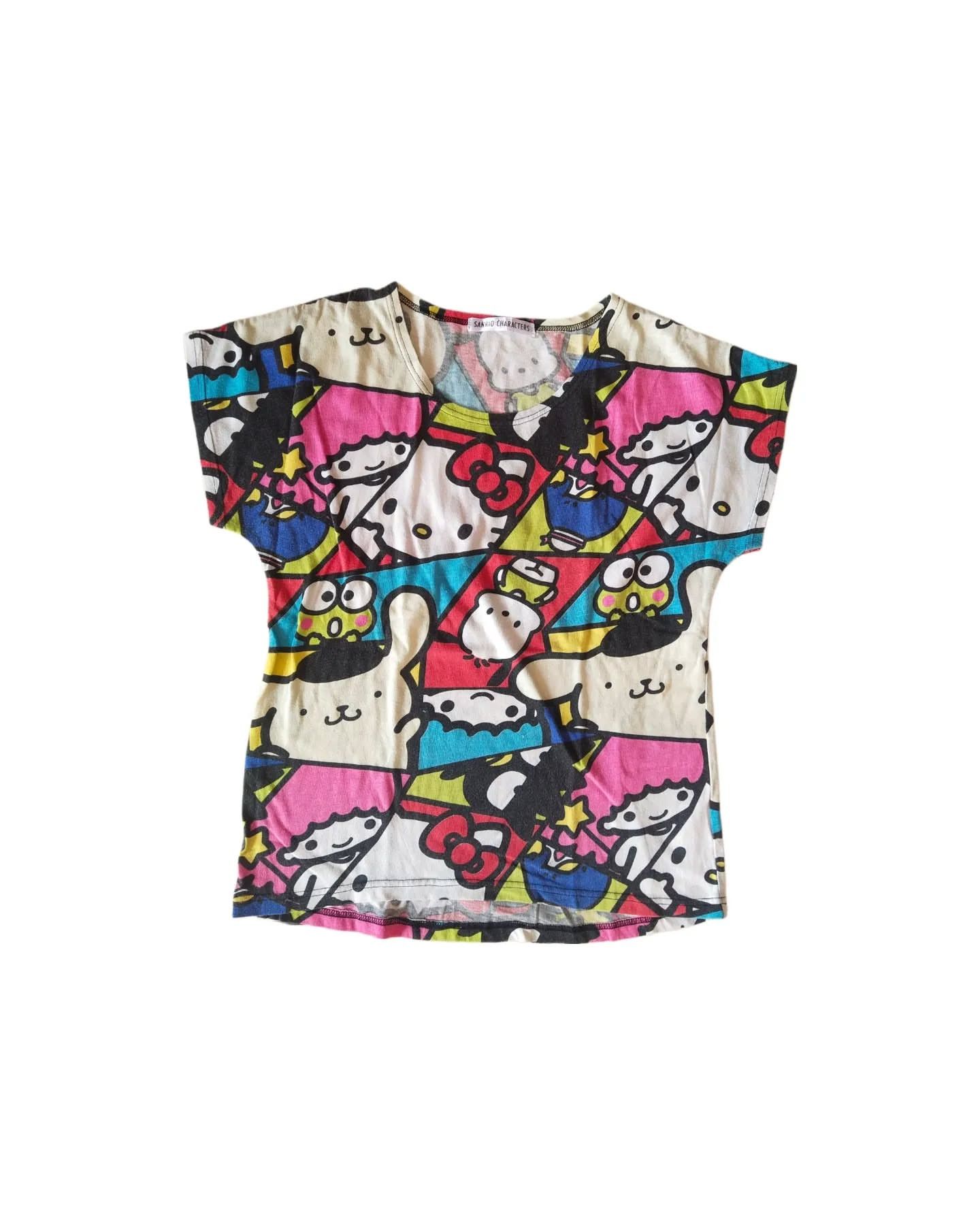 Anime × Cartoon Network × Japanese Brand Hello Kitty Sanrio Characters All Over Woman Tees Size M / US 6-8 / IT 42-44 - 1 Thumbnail