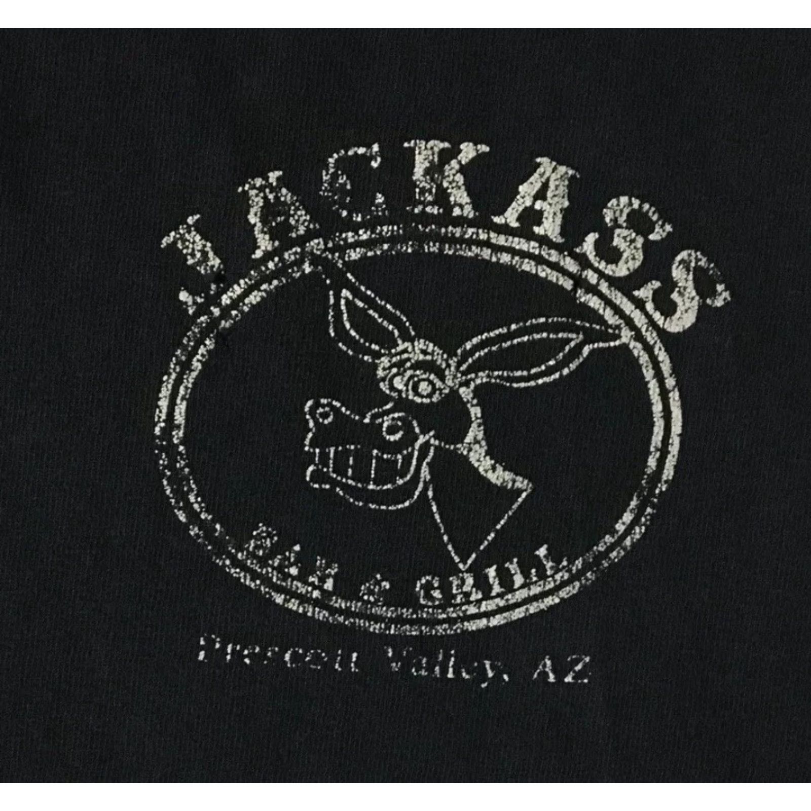 Vintage VINTAGE Jackass Bar Prescott Arizona Faded Distress Shirt S Black T-Shirt Men Short Sleeve Vintage Grunge Humor 80s Bar Joke USA Boys Mens Size US S / EU 44-46 / 1 - 4 Thumbnail