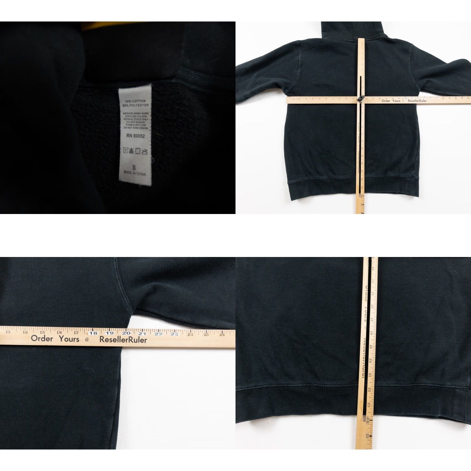 Vintage VINTAGE Henny Mens Sweatshirt Shirt Hooded Pullover Black Small Cotton-Poly Fleece Logo Fall Winter All Seasons Mens Size US S / EU 44-46 / 1 - 8 Thumbnail