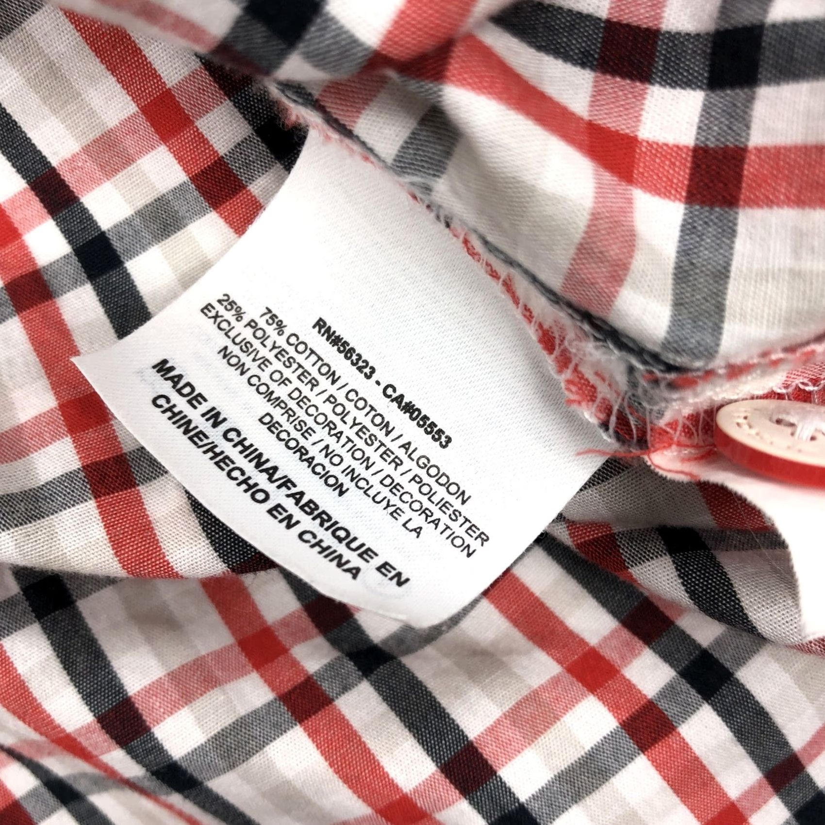 Jordan Brand Jordan Men's XL Plaid Button-Down Shirt Short Sleeve Red Black White Beige Casual Size US XL / EU 56 / 4 - 7 Thumbnail
