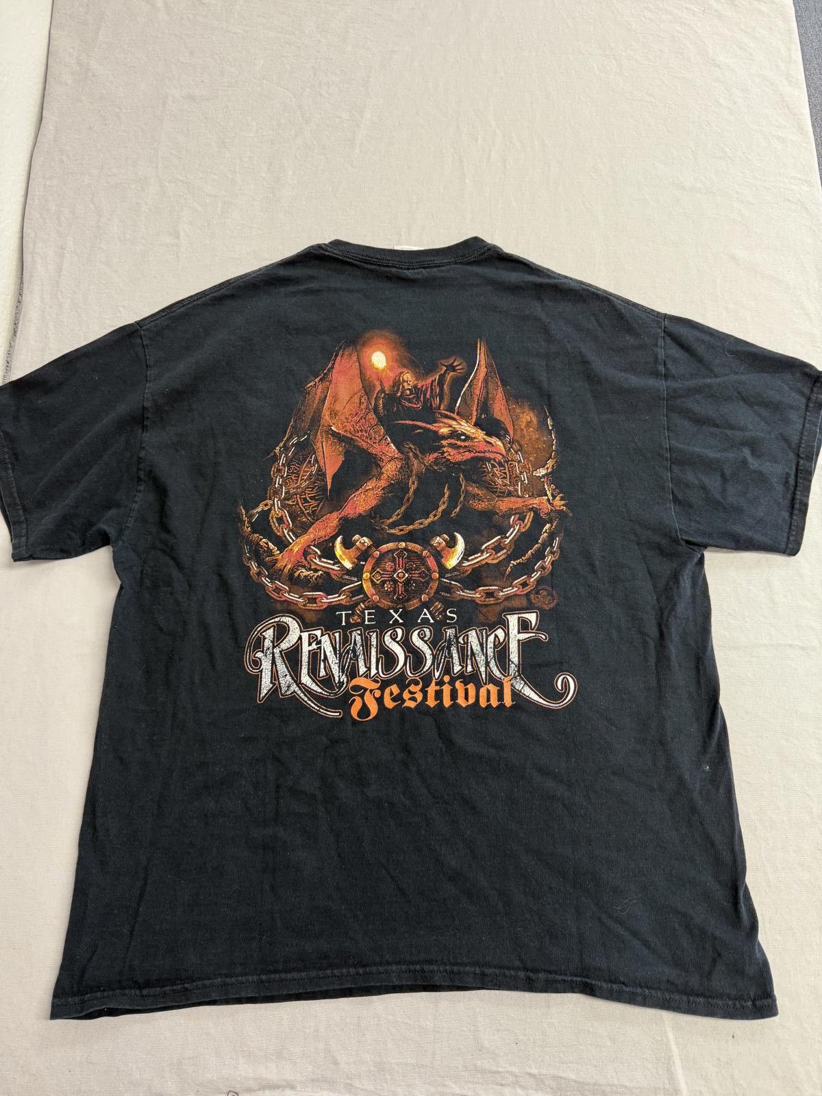 Gildan Texas Renaissance Festival T-shirt Dragon Wizard XL Size US XL / EU 56 / 4 - 2 Thumbnail