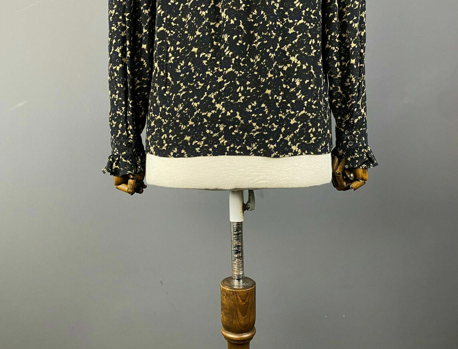 Wilkes Bashford BA&SH Viscose Top in Bleu Nuit Long Sleeve Blouse Size 0 Size XS / US 0-2 / IT 36-38 - 7 Thumbnail