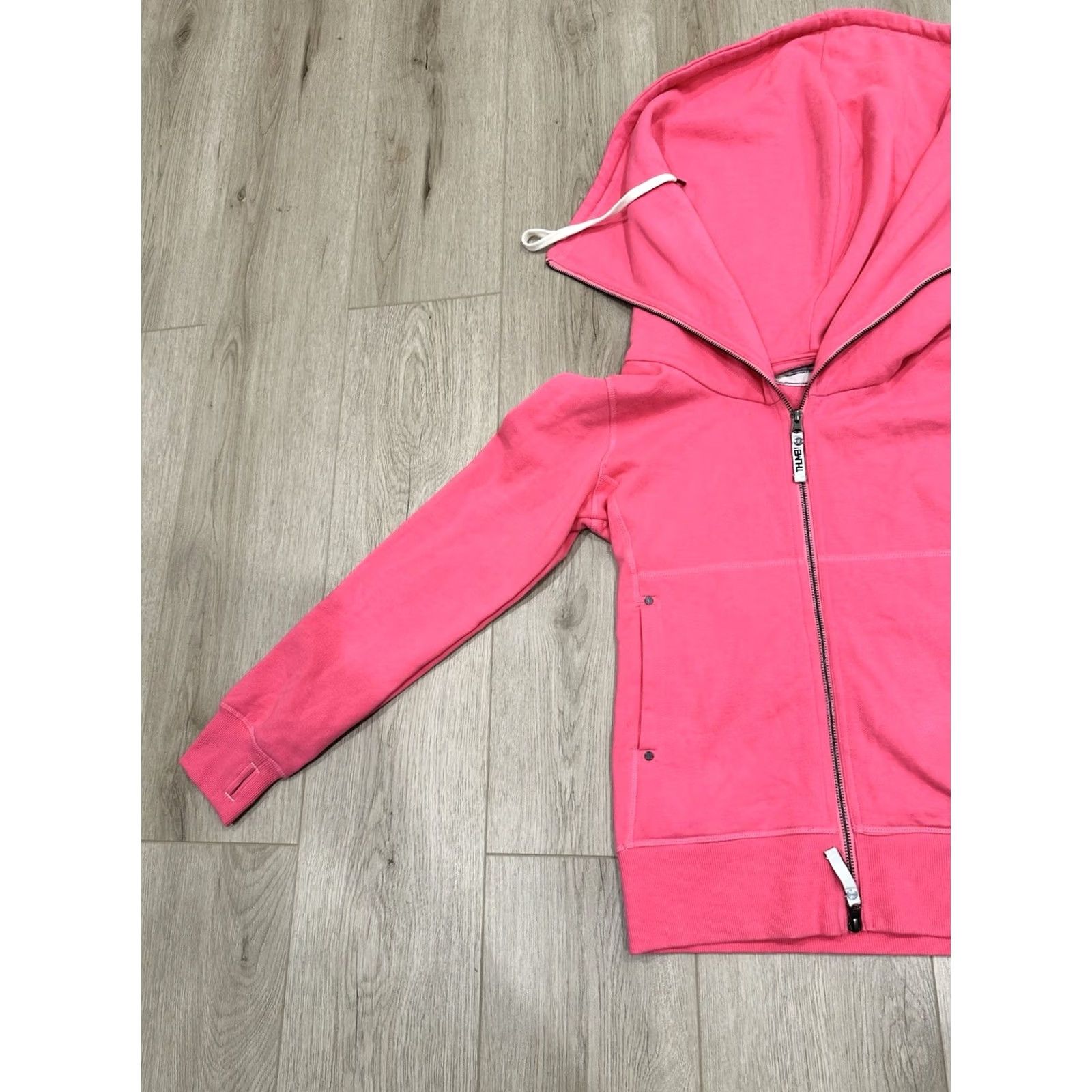 Vintage NWT Thumb United Pink Zip Up High Neck Funnel Hoodie Women’s Medium Size M / US 6-8 / IT 42-44 - 4 Thumbnail