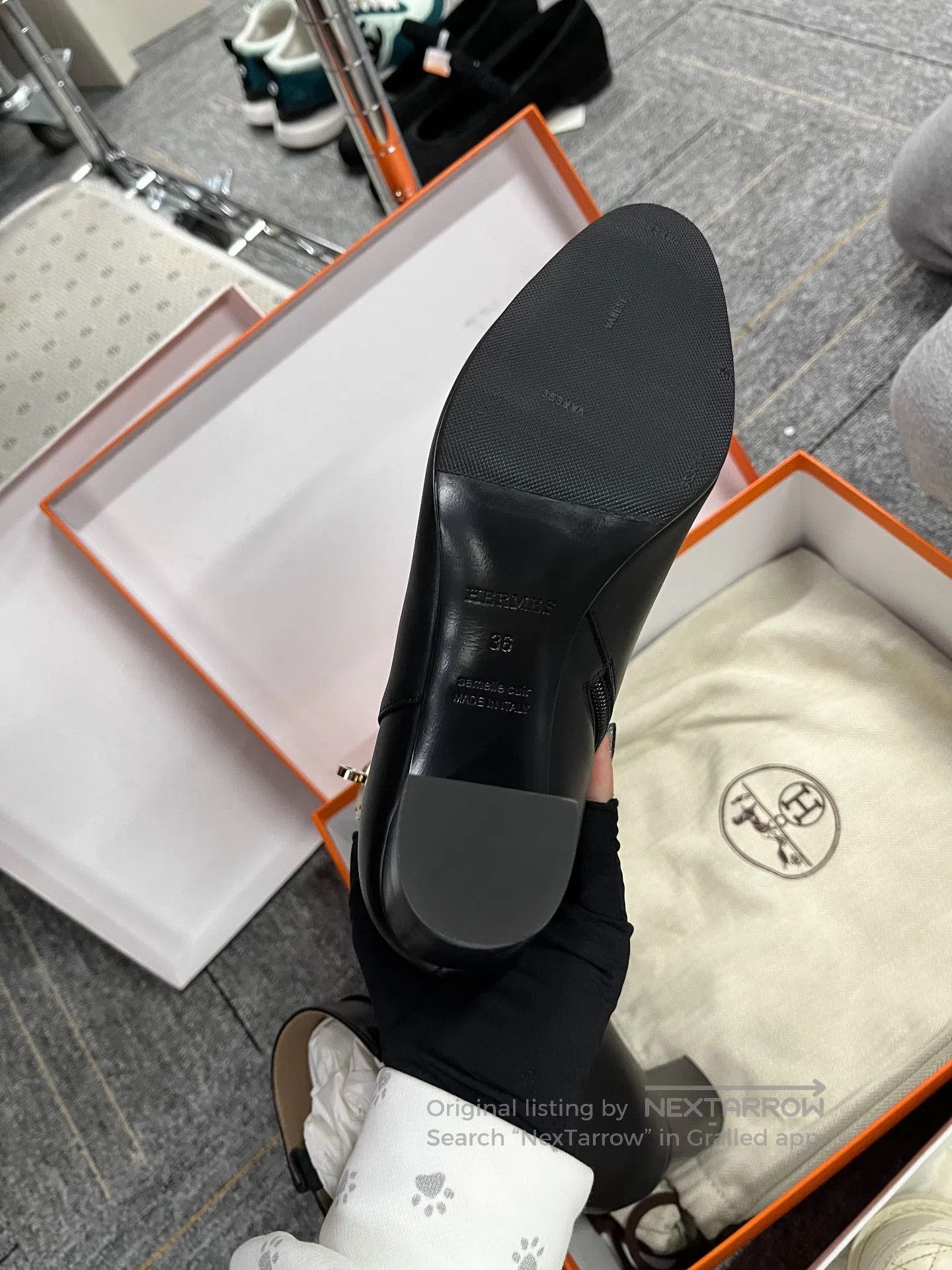 Hermes Hermes Black Gold Kelly Boots| Size US 5.5 / IT 35.5 - 6 Thumbnail