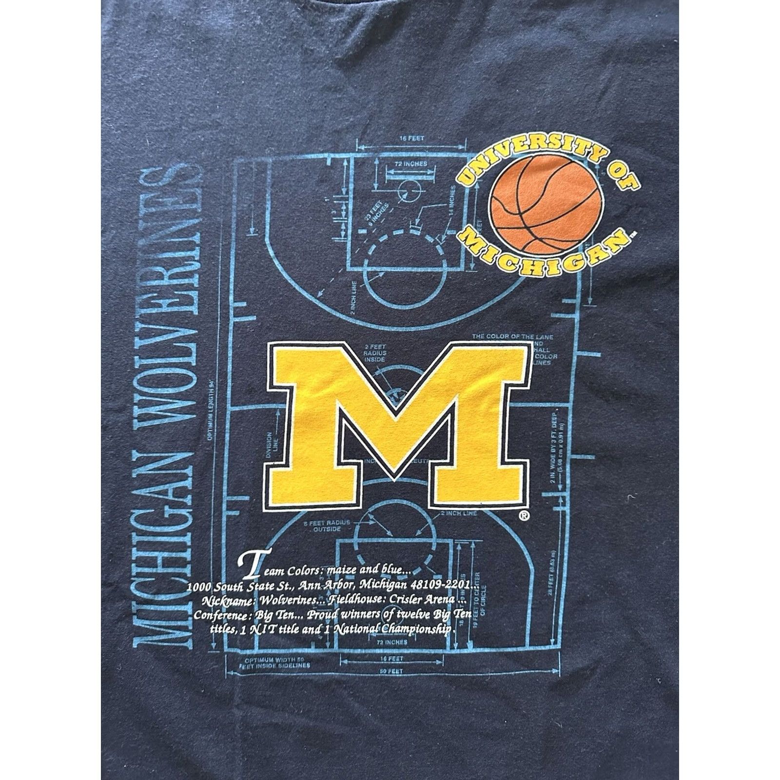 Nutmeg VINTAGE 90s Michigan Wolverines Basketball T Shirt XL Mens Gray Nutmeg T-Shirt NCAA Basketball Fab 5 Size US L / EU 52-54 / 3 - 2 Thumbnail