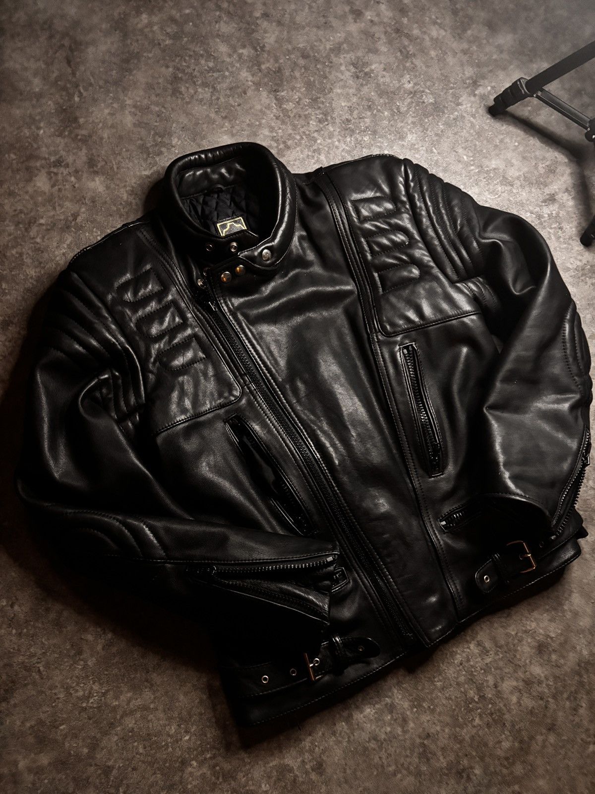 Genuine Leather Vintage real leather moto jacket Size US M / EU 48-50 / 2 - 2 Thumbnail