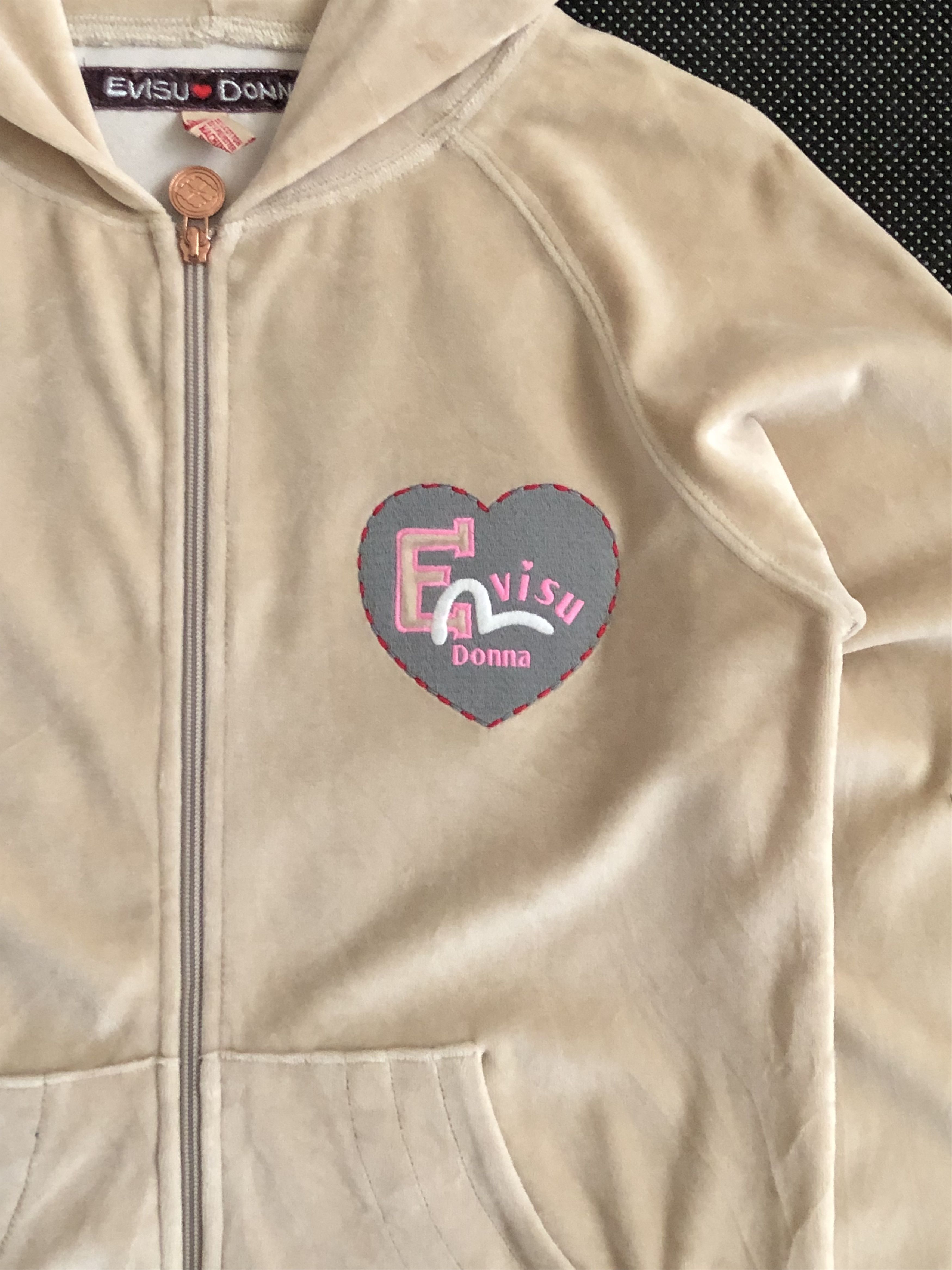 Evisu EVISU DONNA VELVET ZIPPER HOODIE Size S / US 4 / IT 40 - 4 Thumbnail