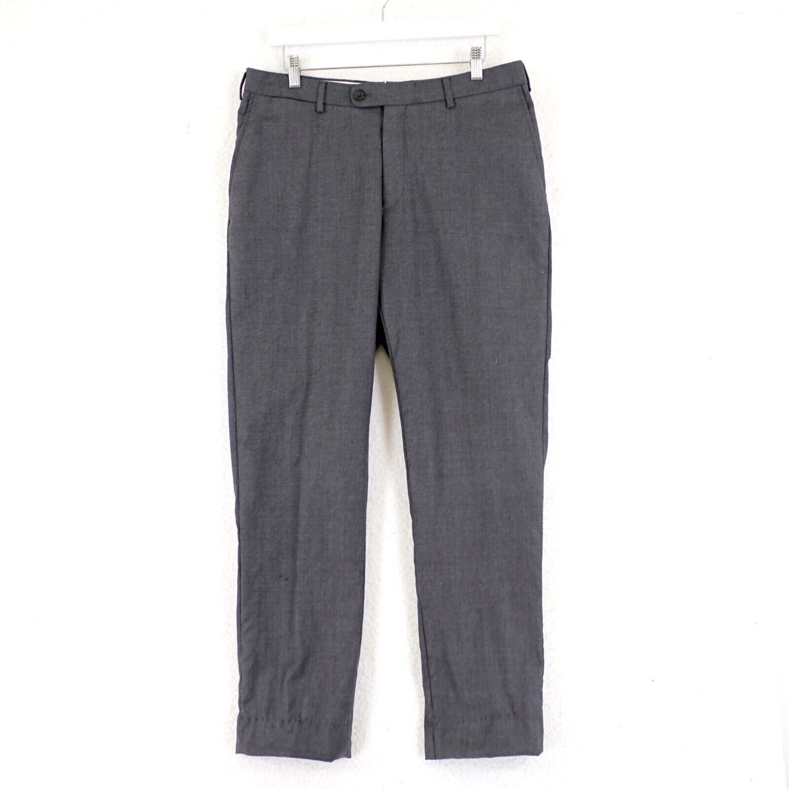 Suitsupply Suitsupply Vitale Barberis Canonico Gray Wool 33/31 Dress Pa Size 34R - 1 Thumbnail