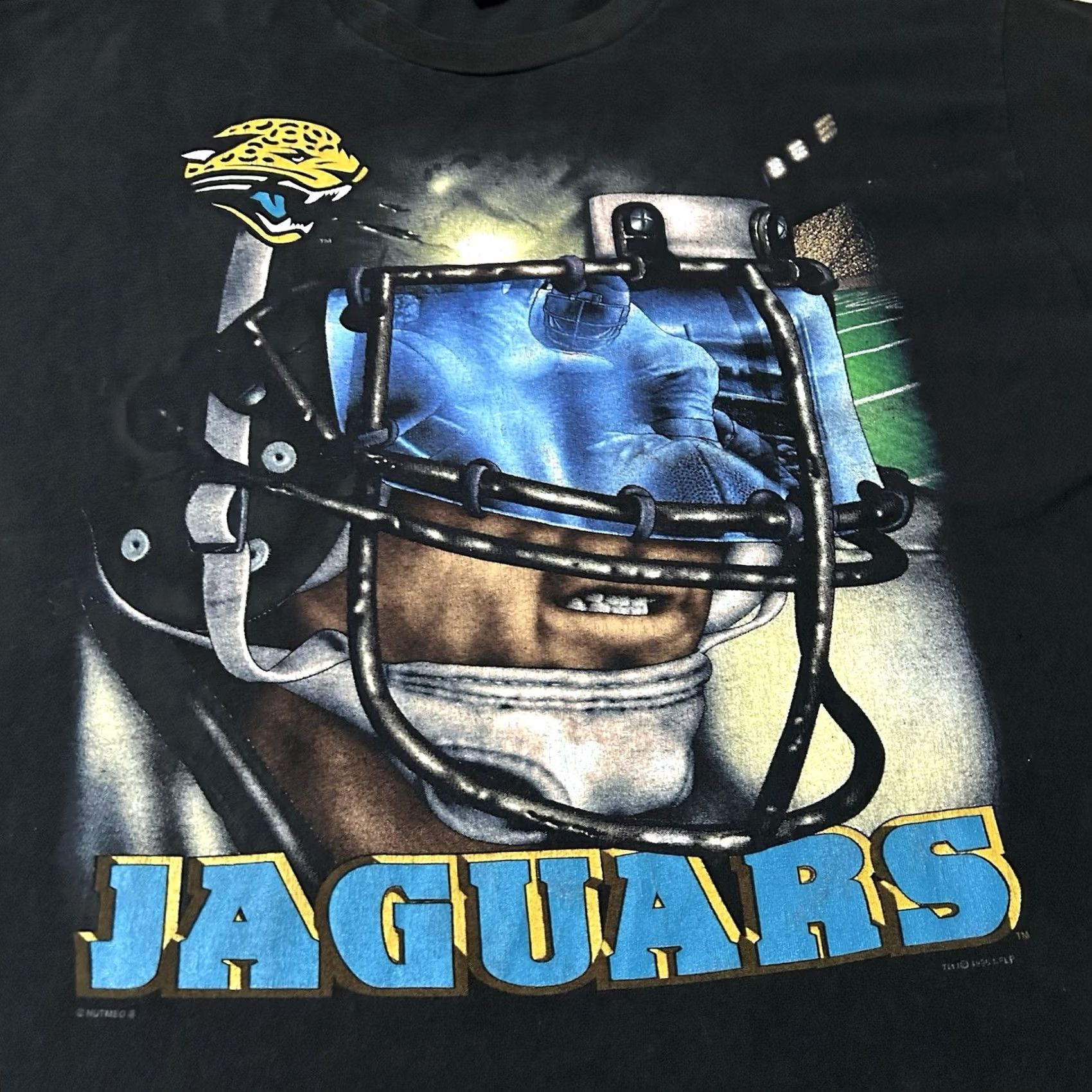Lee VINTAGE Lee Sport Jacksonville Jaguars Face Mask Football Shirt XL Mens Black 90s Size US XL / EU 56 / 4 - 2 Thumbnail